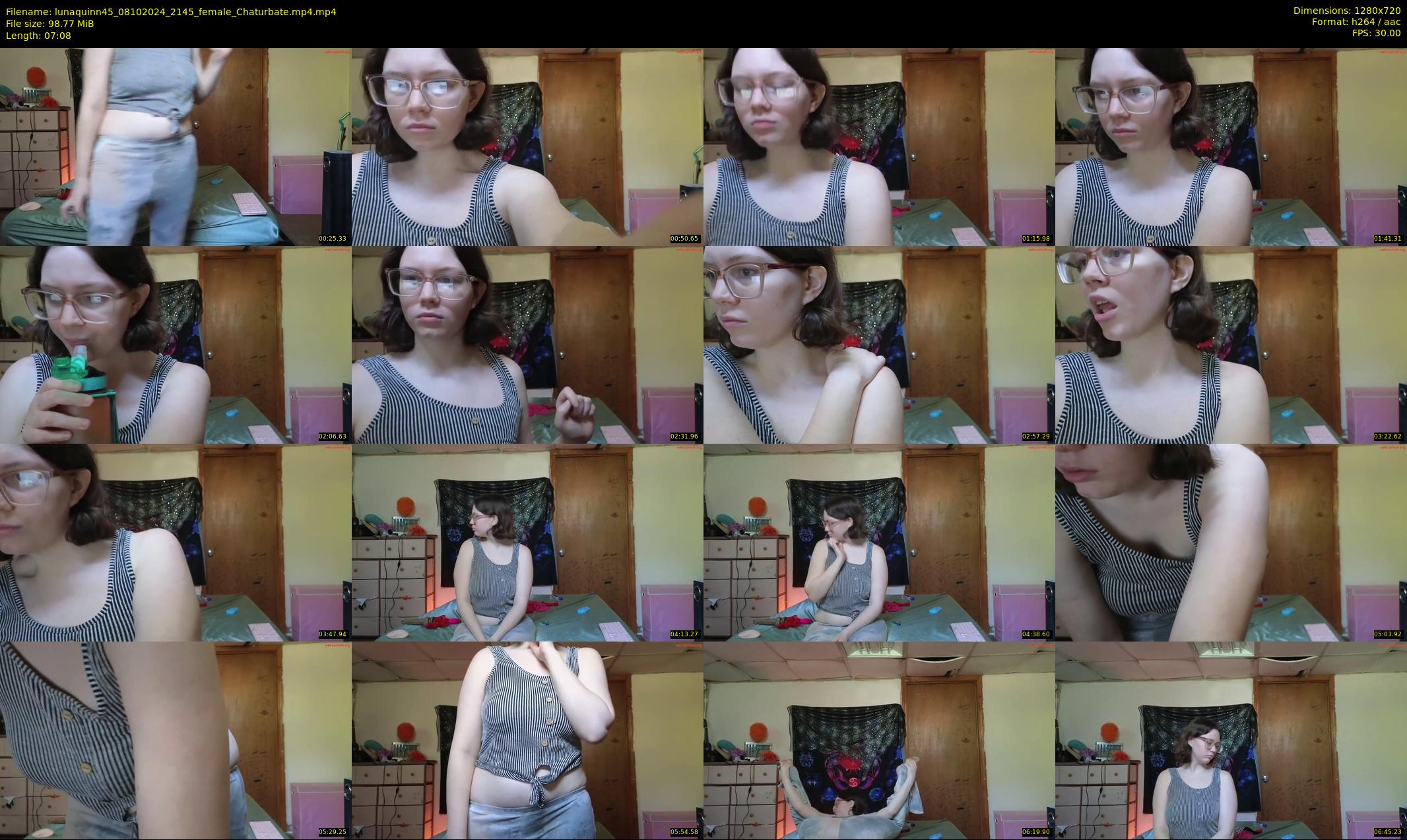 lunaquinn45 — 8 minute Chaturbate female cam show recording, 720p, Oct 8, 2024