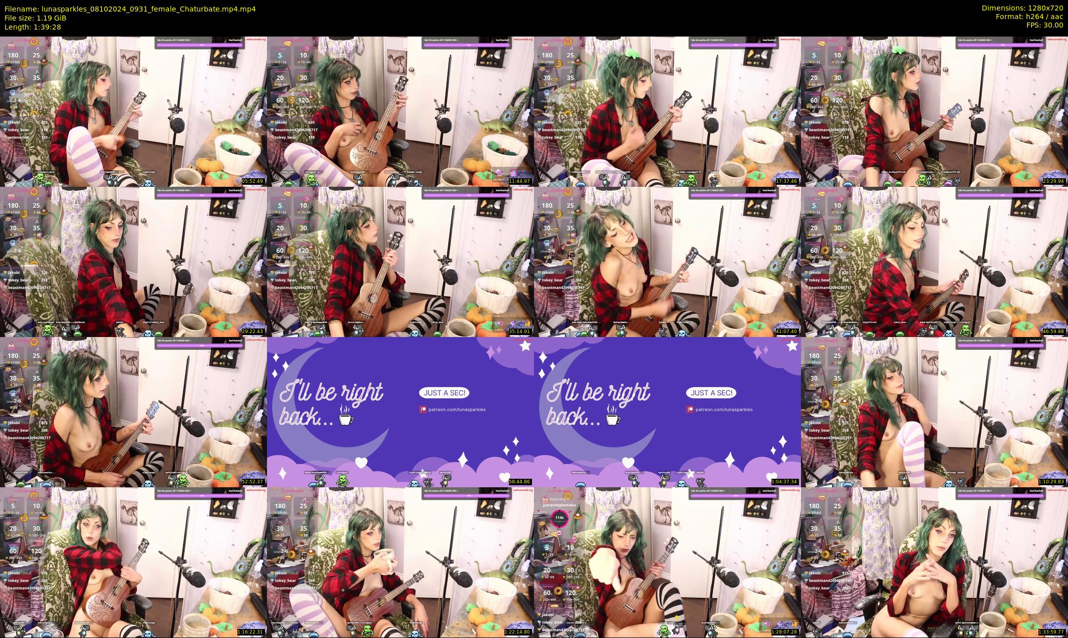 lunasparkles — 100 minute Chaturbate female cam show recording, 720p, Oct 8, 2024