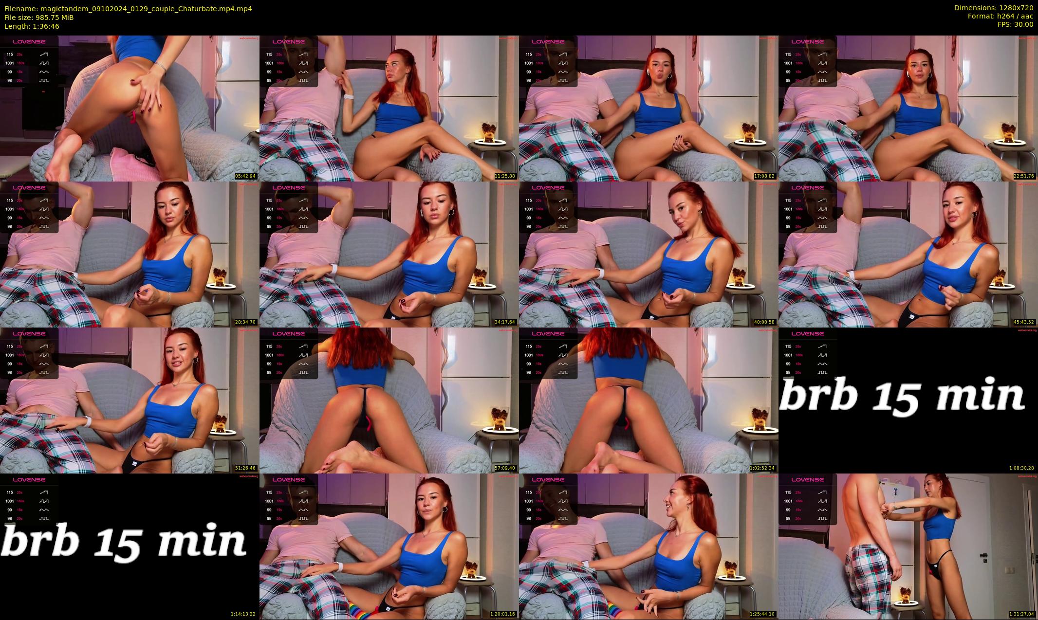 magictandem — 97 minute Chaturbate couple cam show recording, 720p, Oct 9, 2024