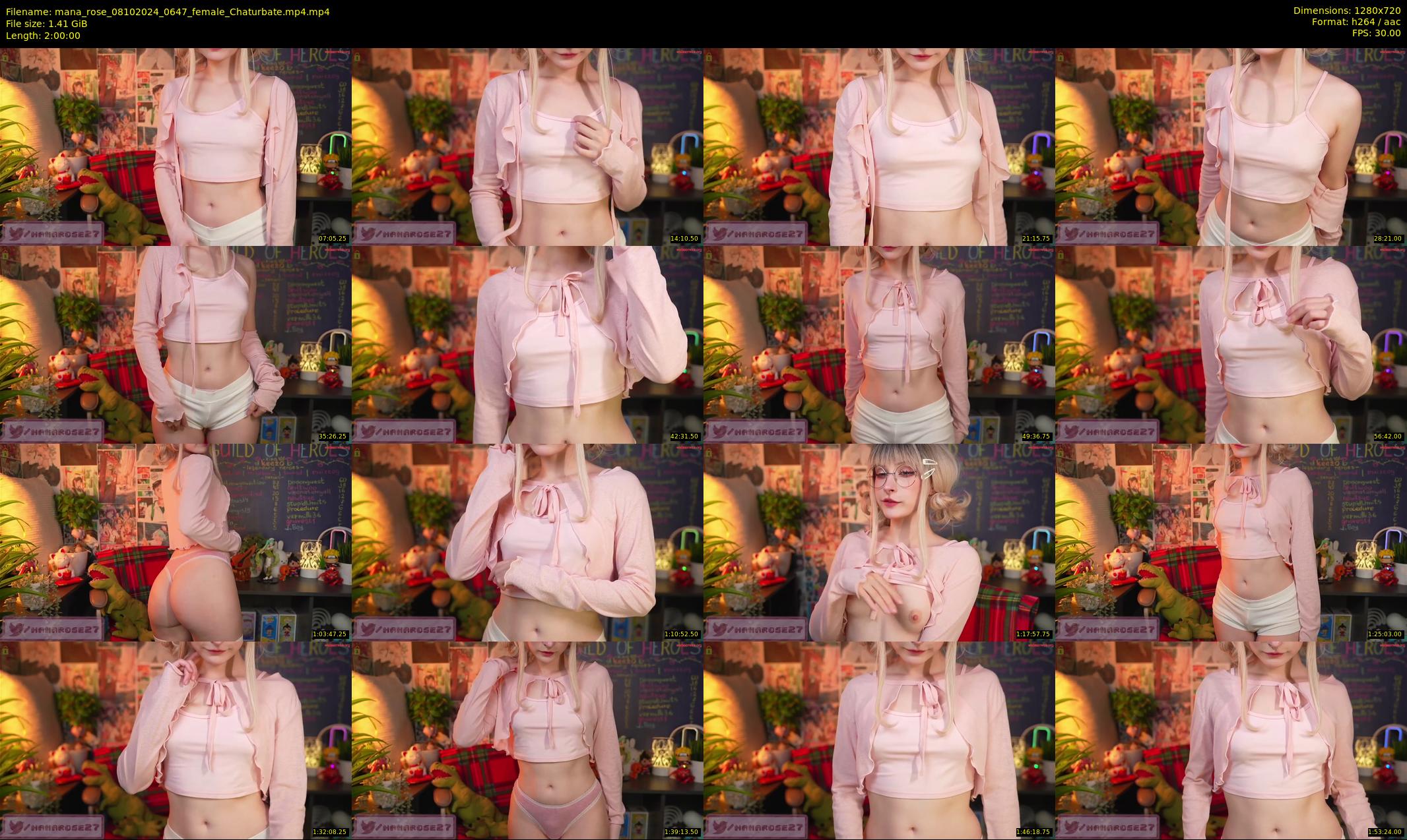 mana_rose — 120 minute Chaturbate female cam show recording, 720p, Oct 8, 2024