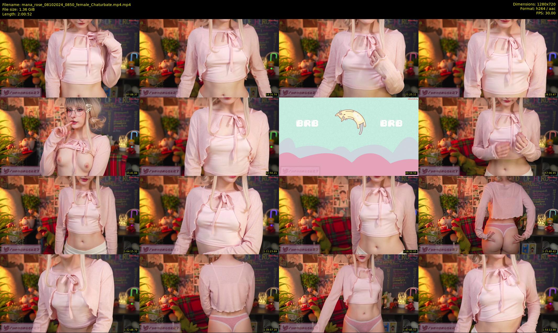 mana_rose — 121 minute Chaturbate female cam show recording, 720p, Oct 8, 2024