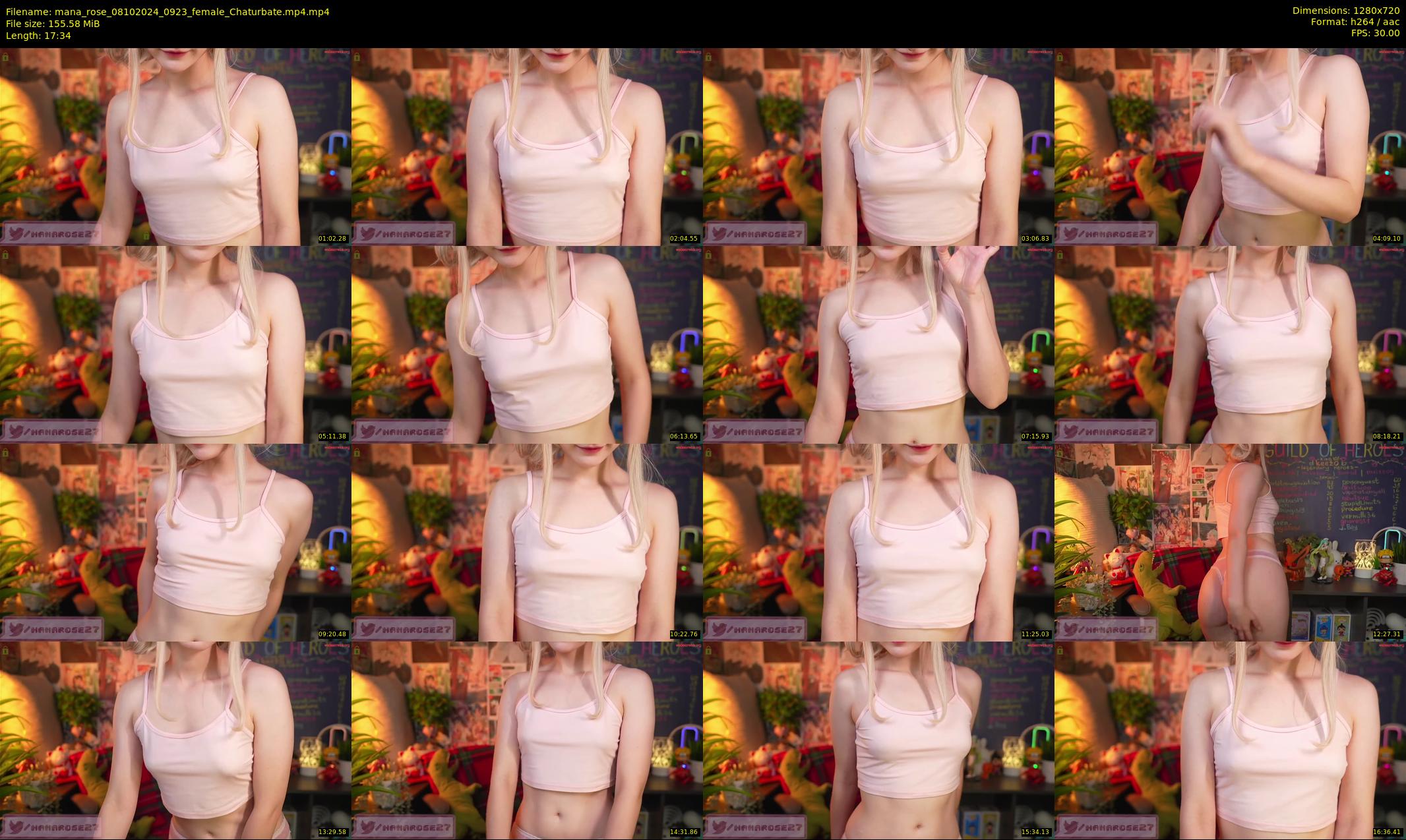 mana_rose — 18 minute Chaturbate female cam show recording, 720p, Oct 8, 2024