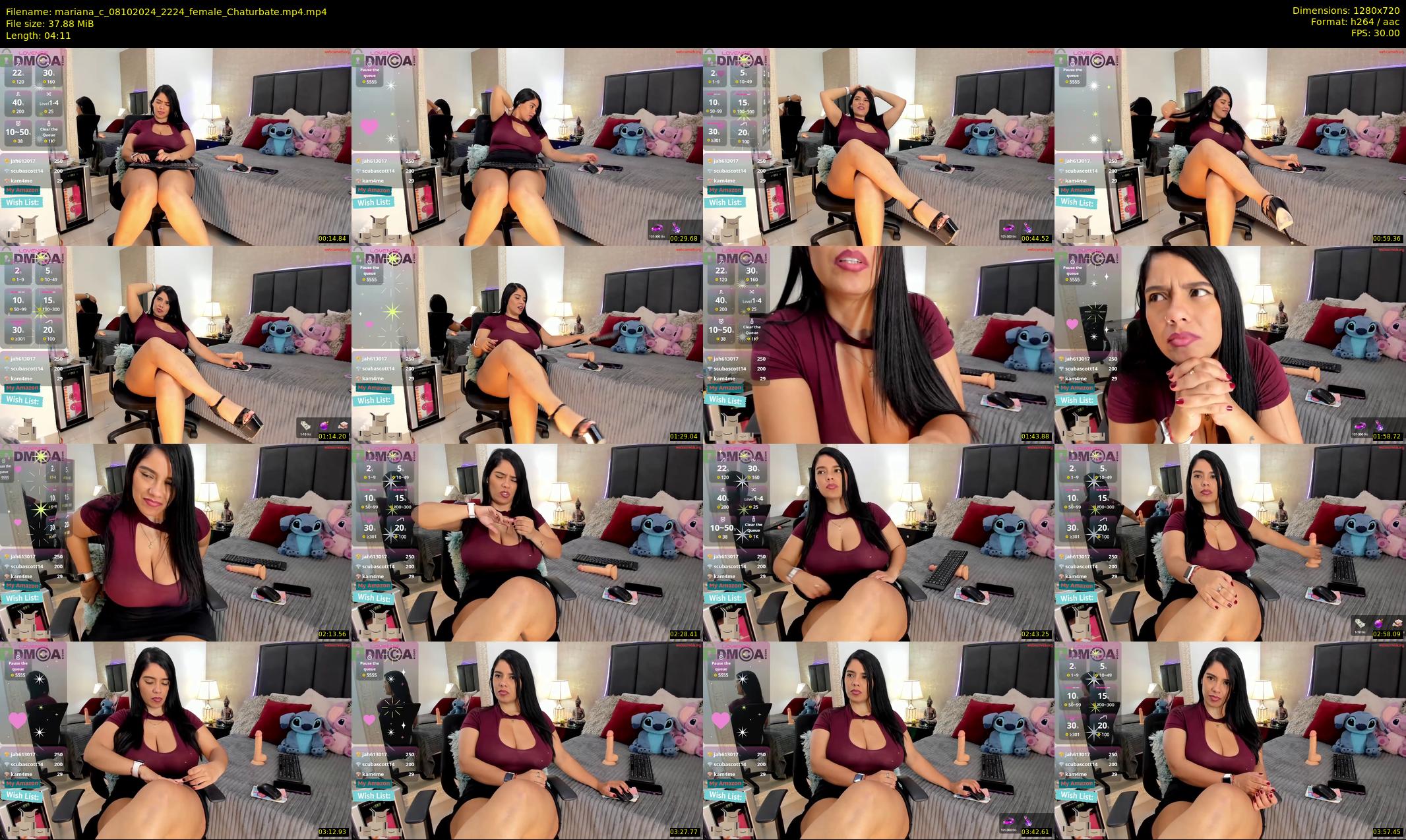 mariana_c — 5 minute Chaturbate female cam show recording, 720p, Oct 8, 2024