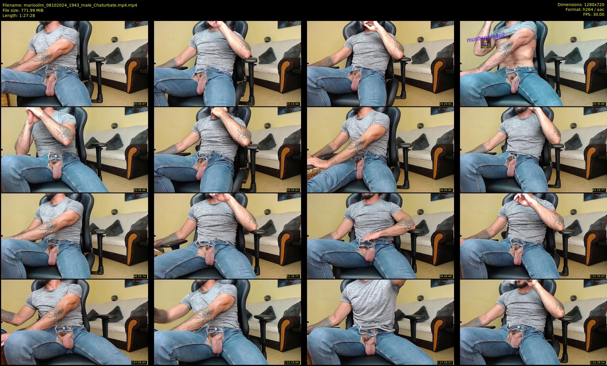 marioslim — 88 minute Chaturbate male cam show recording, 720p, Oct 8, 2024