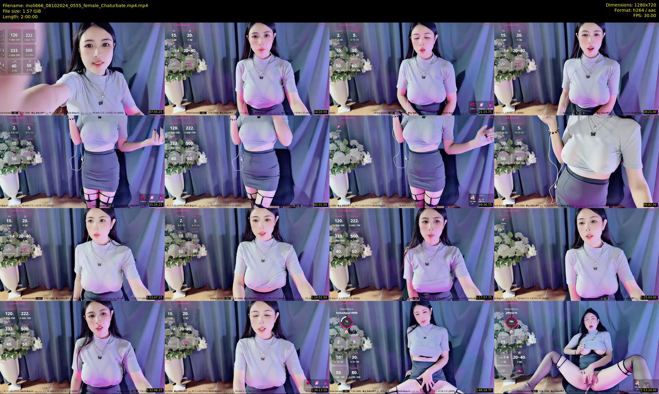 moli666 — 120 minute Chaturbate female cam show recording, 720p, Oct 8, 2024