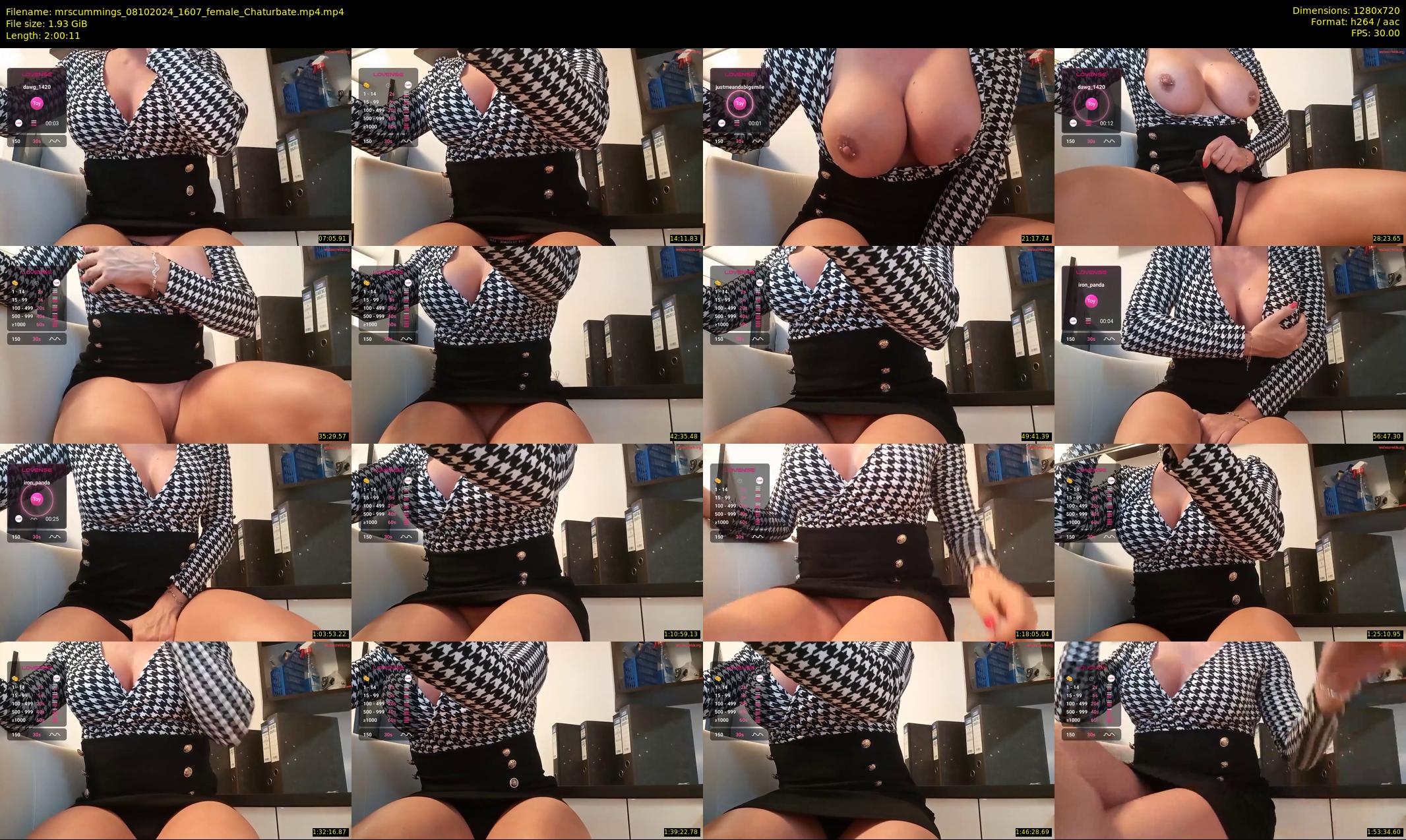 mrscummings — 121 minute Chaturbate female cam show recording, 720p, Oct 8, 2024