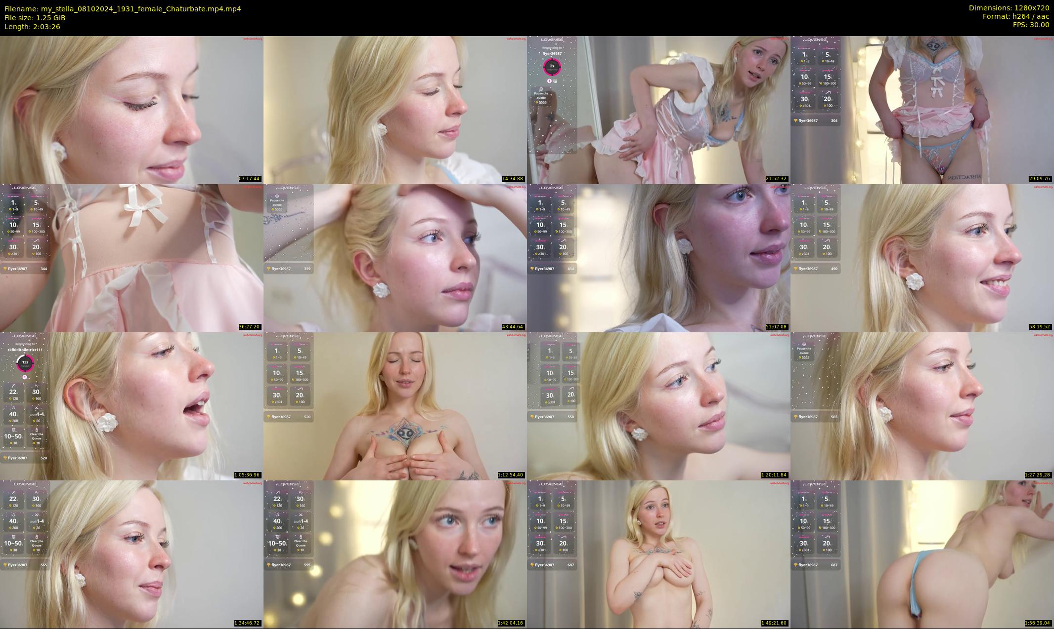 my_stella — 124 minute Chaturbate female cam show recording, 720p, Oct 8, 2024