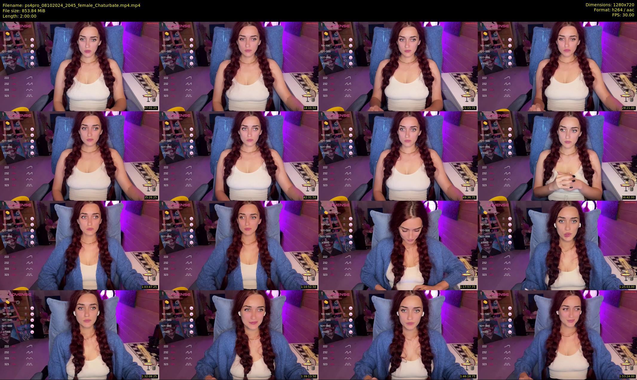 ps4pro — 120 minute Chaturbate female cam show recording, 720p, Oct 8, 2024