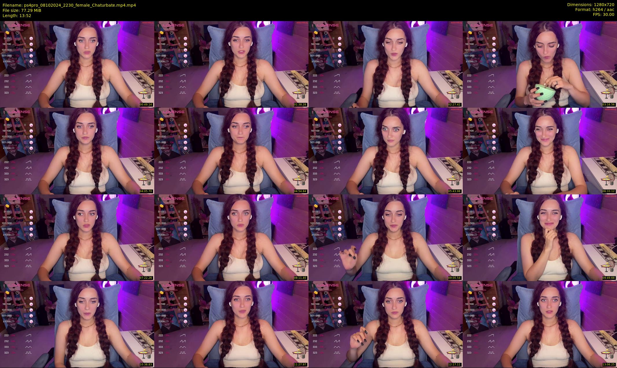 ps4pro — 14 minute Chaturbate female cam show recording, 720p, Oct 8, 2024