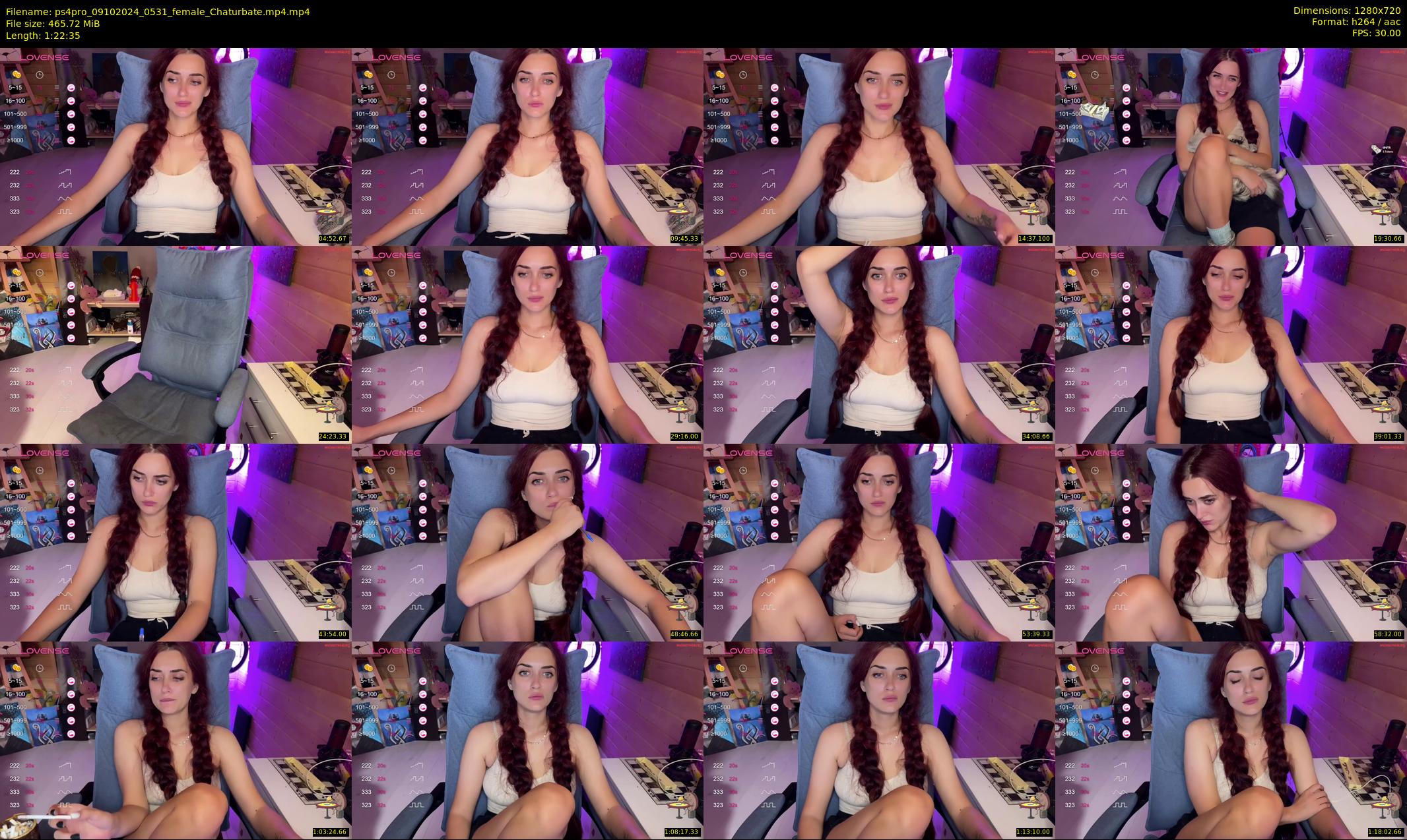 ps4pro — 83 minute Chaturbate female cam show recording, 720p, Oct 9, 2024