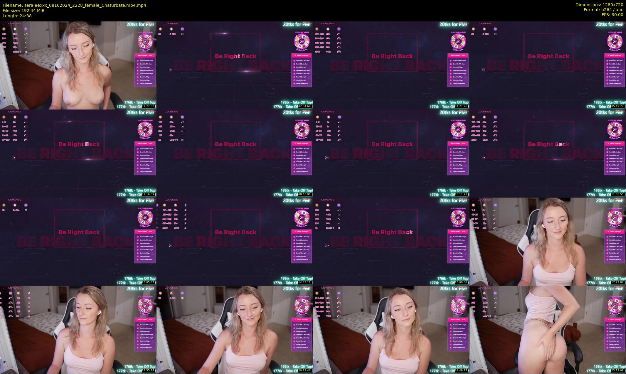 seraleexxx — 25 minute Chaturbate female cam show recording, 720p, Oct 8, 2024