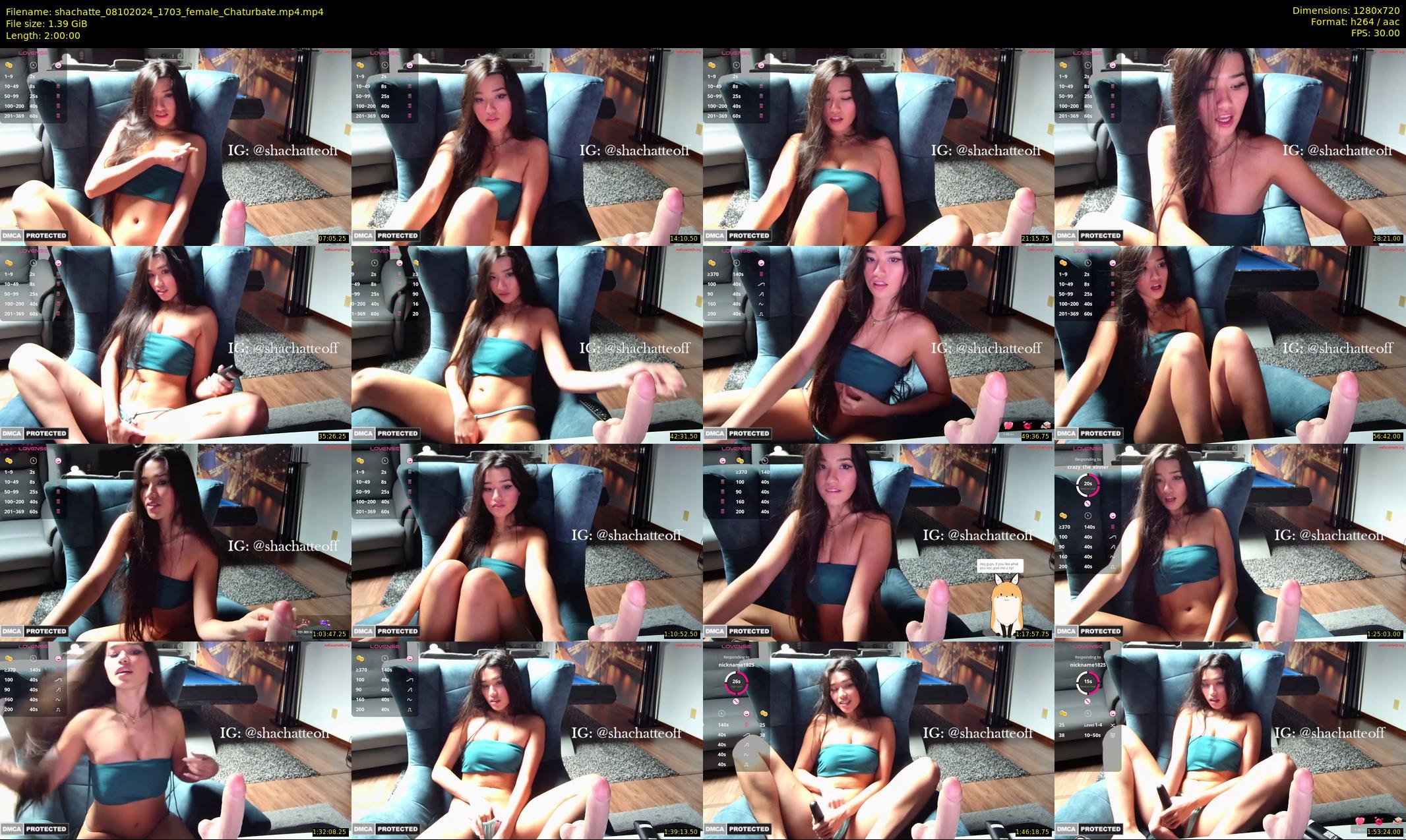 shachatte — 120 minute Chaturbate couple cam show recording, 720p, Oct 8, 2024