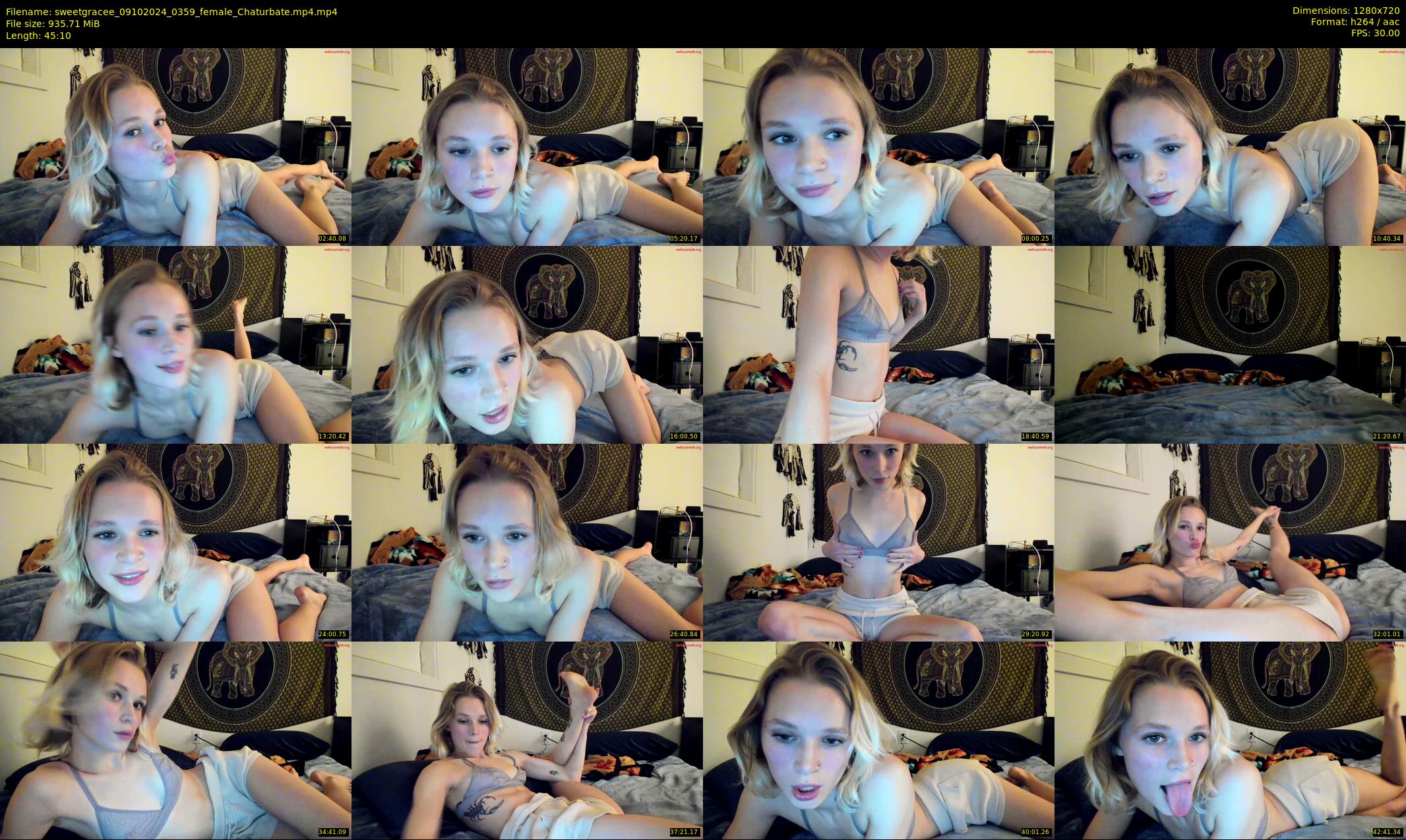 sweetgracee — 46 minute Chaturbate female cam show recording, 720p, Oct 9, 2024