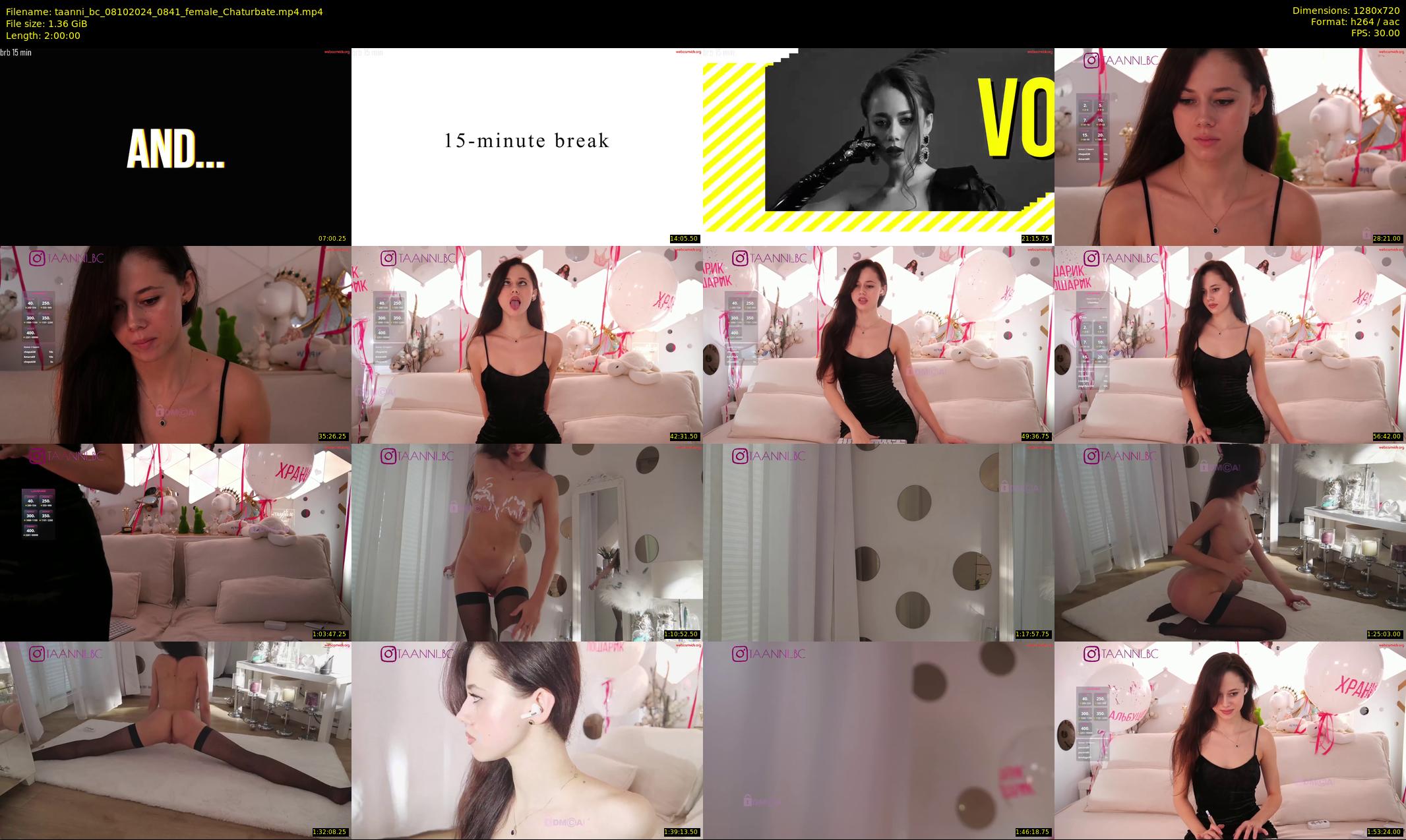 taanni_bc — 120 minute Chaturbate female cam show recording, 720p, Oct 8, 2024