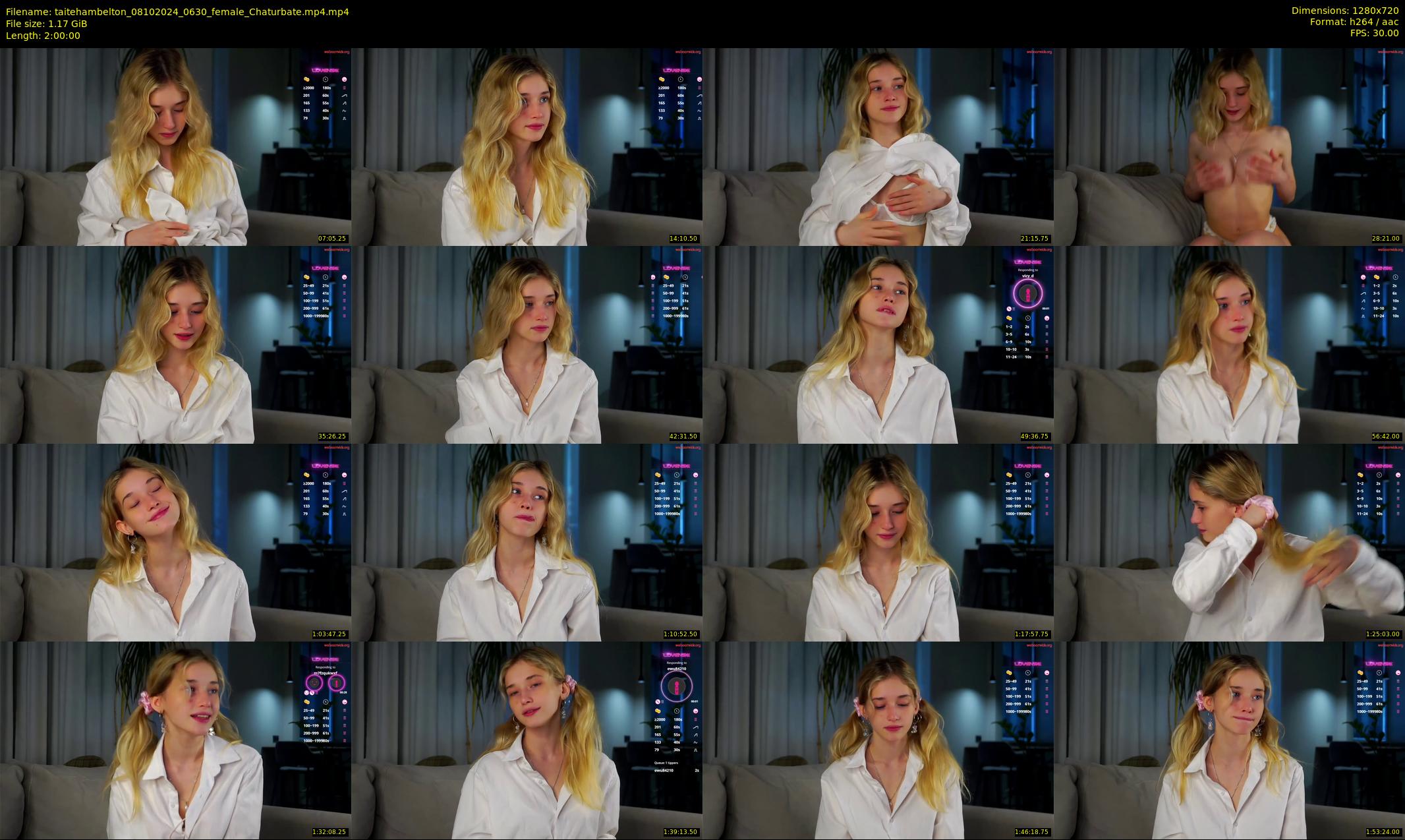 taitehambelton — 120 minute Chaturbate female cam show recording, 720p, Oct 8, 2024