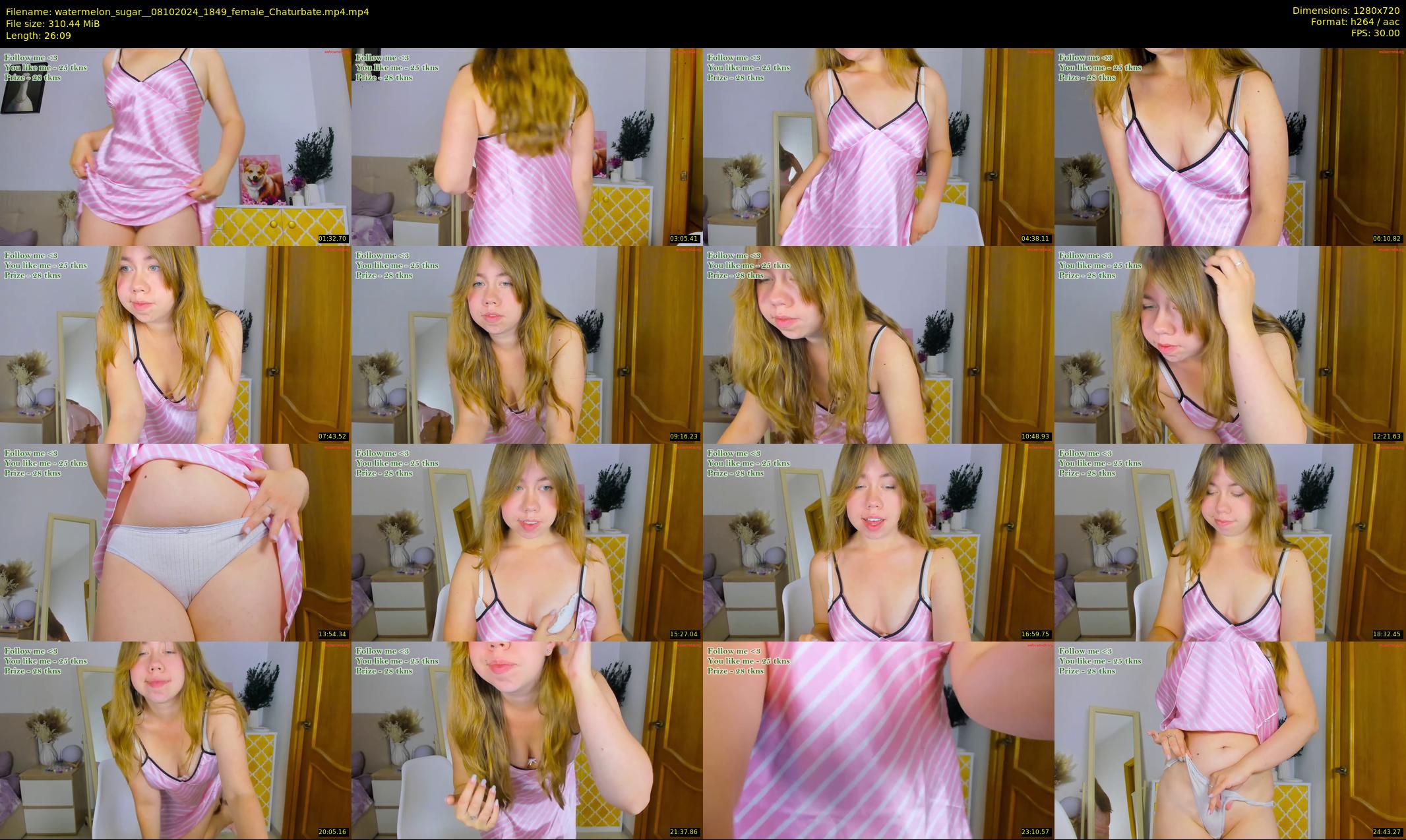 watermelon_sugar_ — 27 minute Chaturbate female cam show recording, 720p, Oct 8, 2024