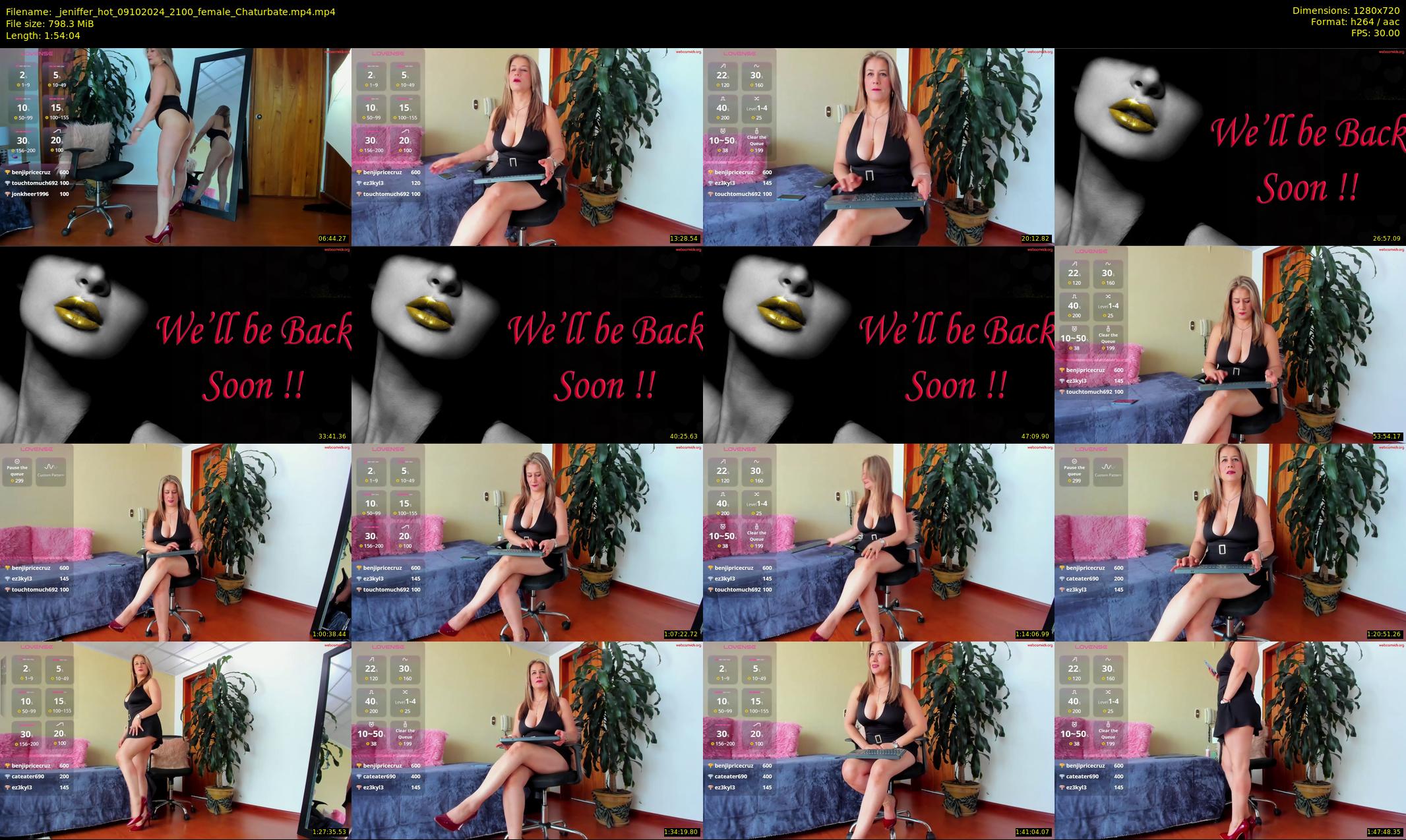 _jeniffer_hot — 115 minute Chaturbate female cam show recording, 720p, Oct 9, 2024