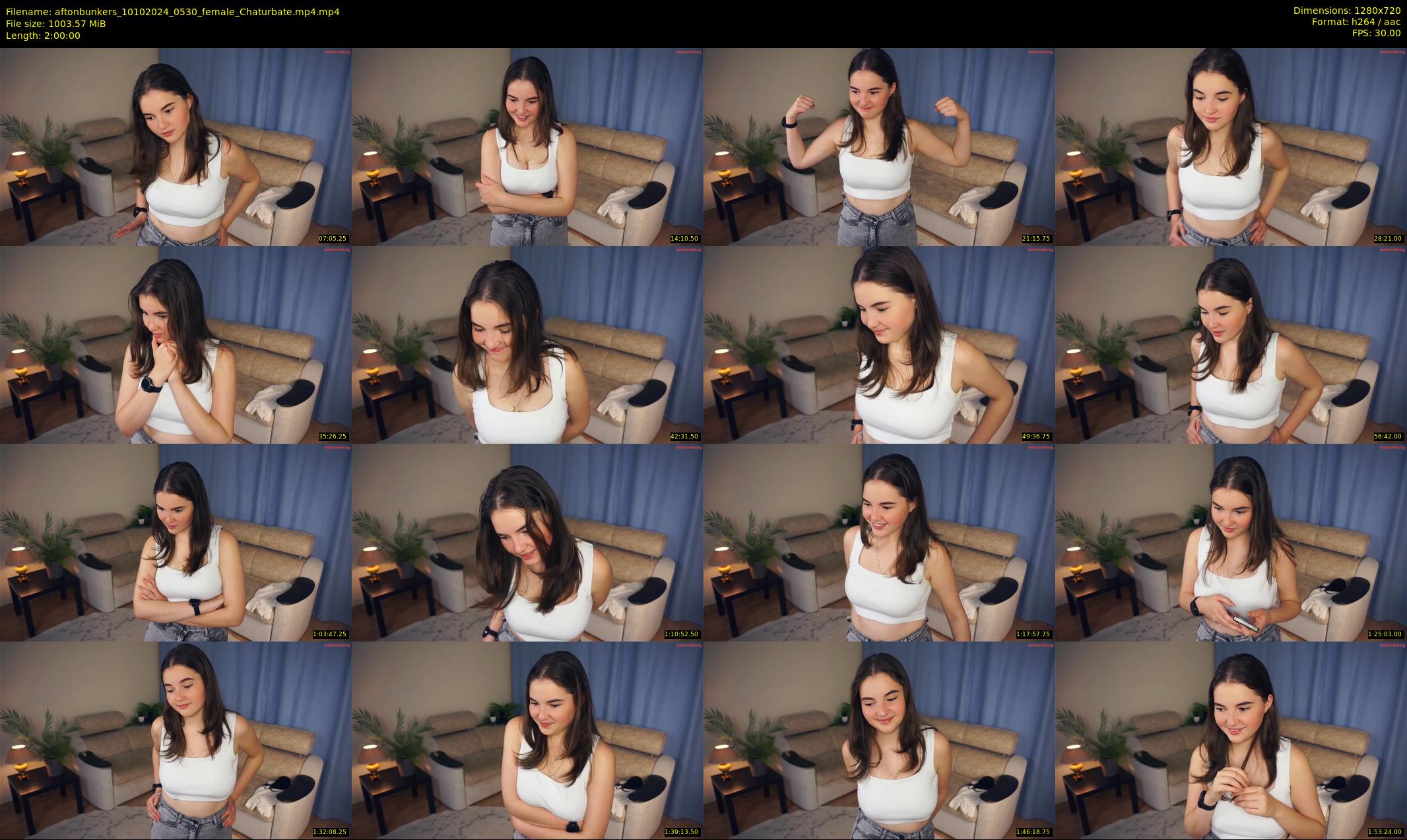aftonbunkers — 120 minute Chaturbate female cam show recording, 720p, Oct 10, 2024