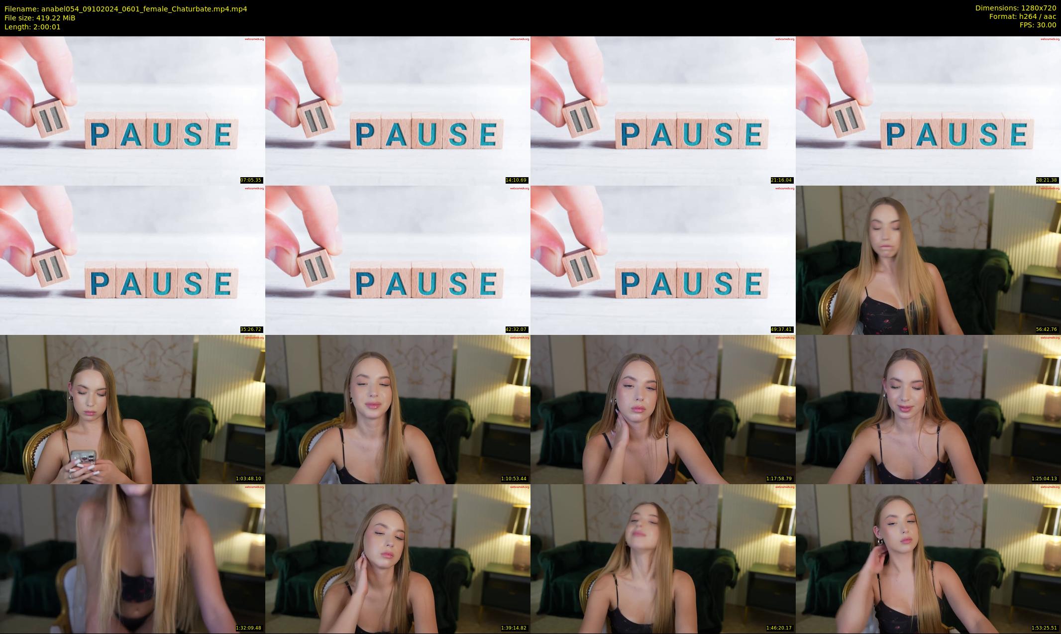 anabel054 — 121 minute Chaturbate female cam show recording, 720p, Oct 9, 2024