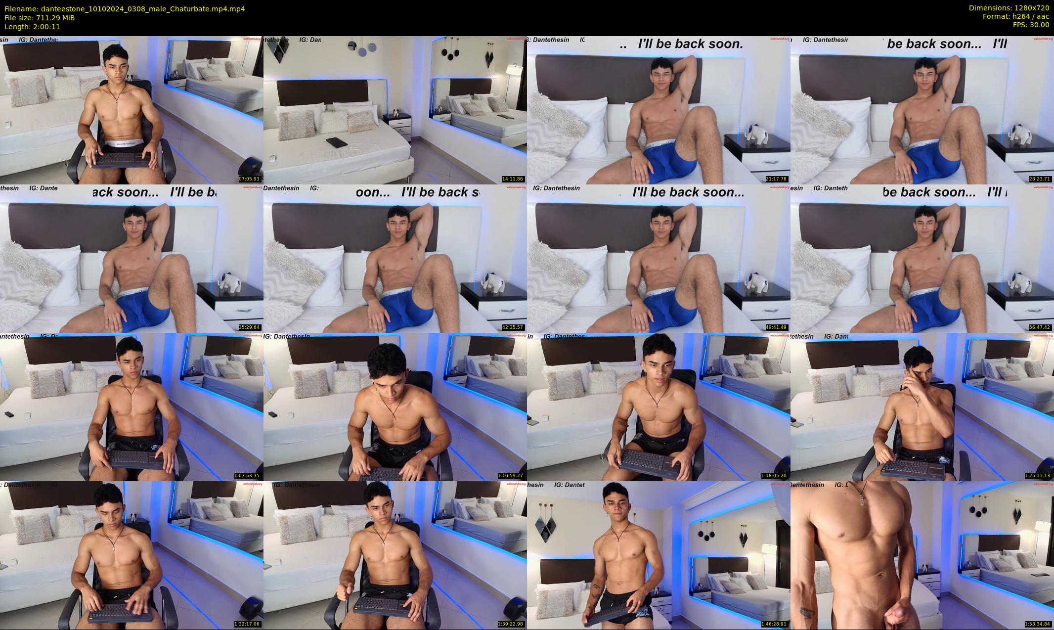 danteestone — 121 minute Chaturbate male cam show recording, 720p, Oct 10, 2024