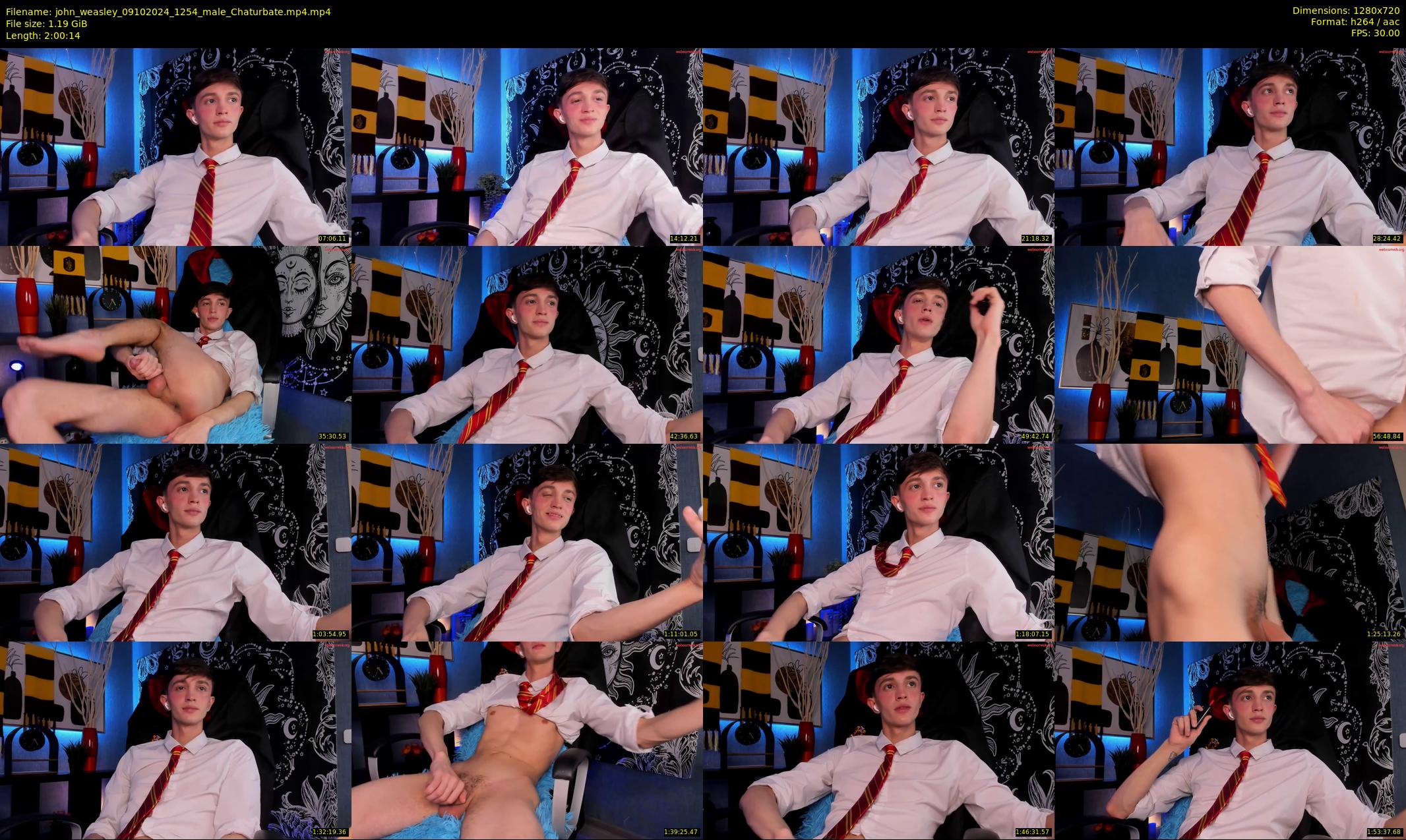 john_weasley — 121 minute Chaturbate male cam show recording, 720p, Oct 9, 2024