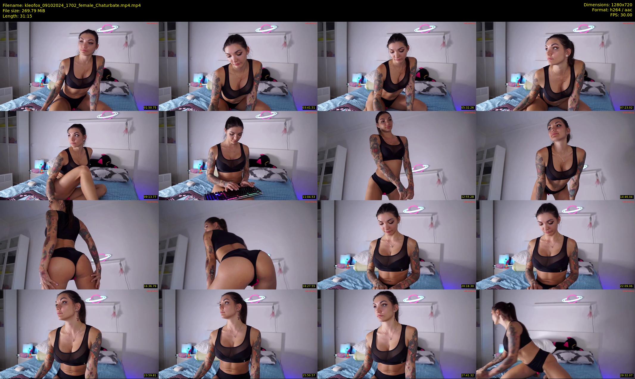 kleofox — 32 minute Chaturbate female cam show recording, 720p, Oct 9, 2024