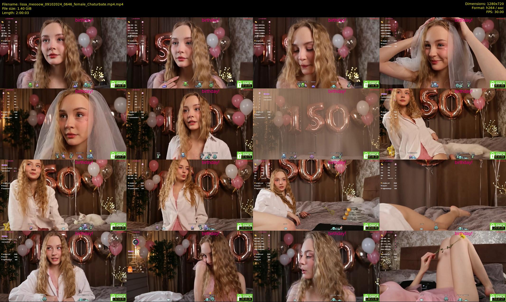 lissa_meooow — 121 minute Chaturbate female cam show recording, 720p, Oct 9, 2024