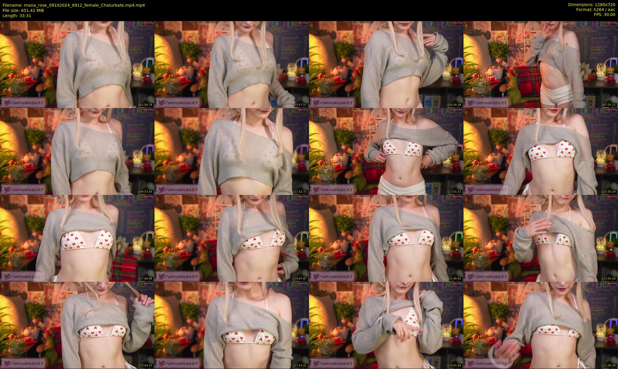 mana_rose — 34 minute Chaturbate female cam show recording, 720p, Oct 9, 2024