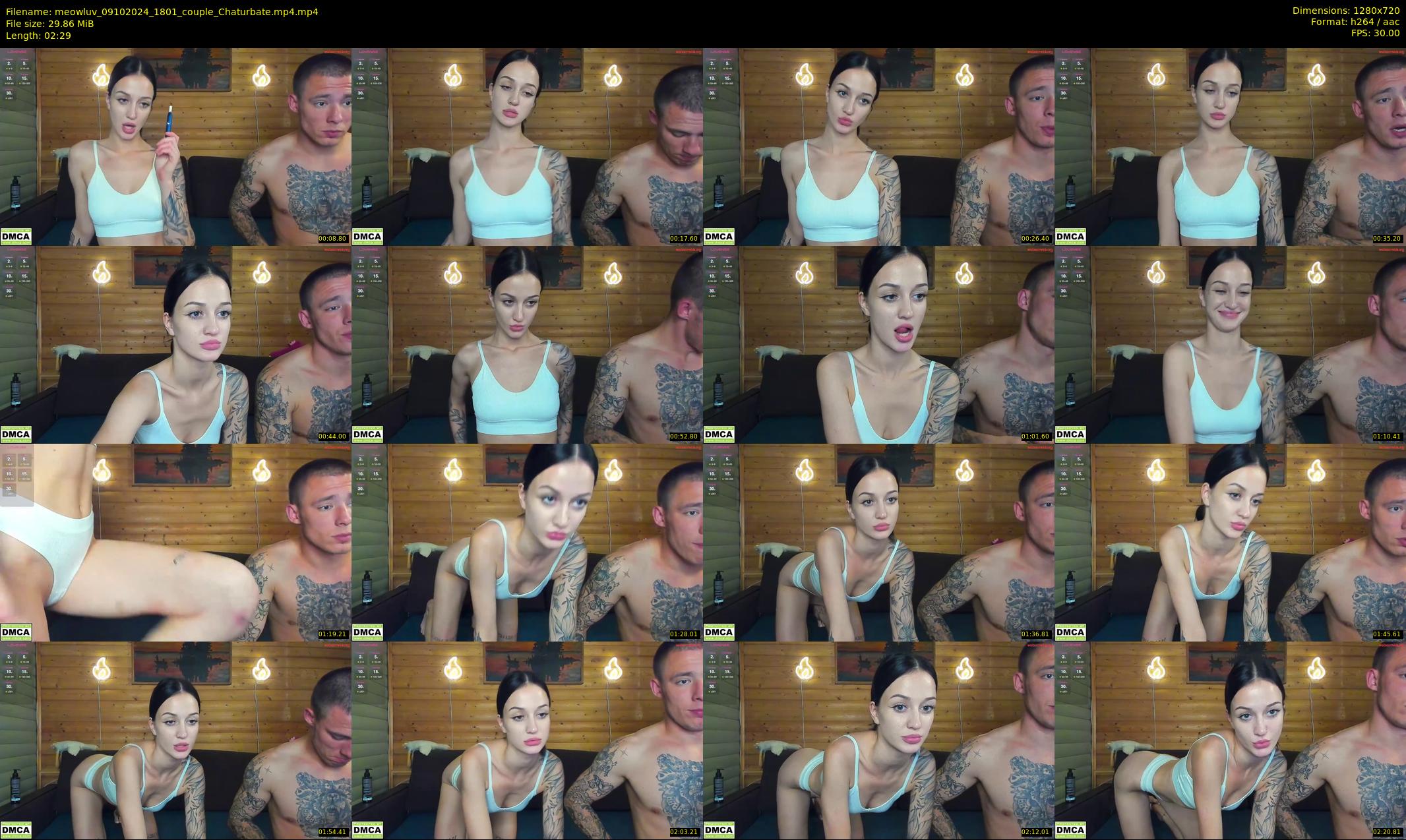 meowluv — 3 minute Chaturbate couple cam show recording, 720p, Oct 9, 2024