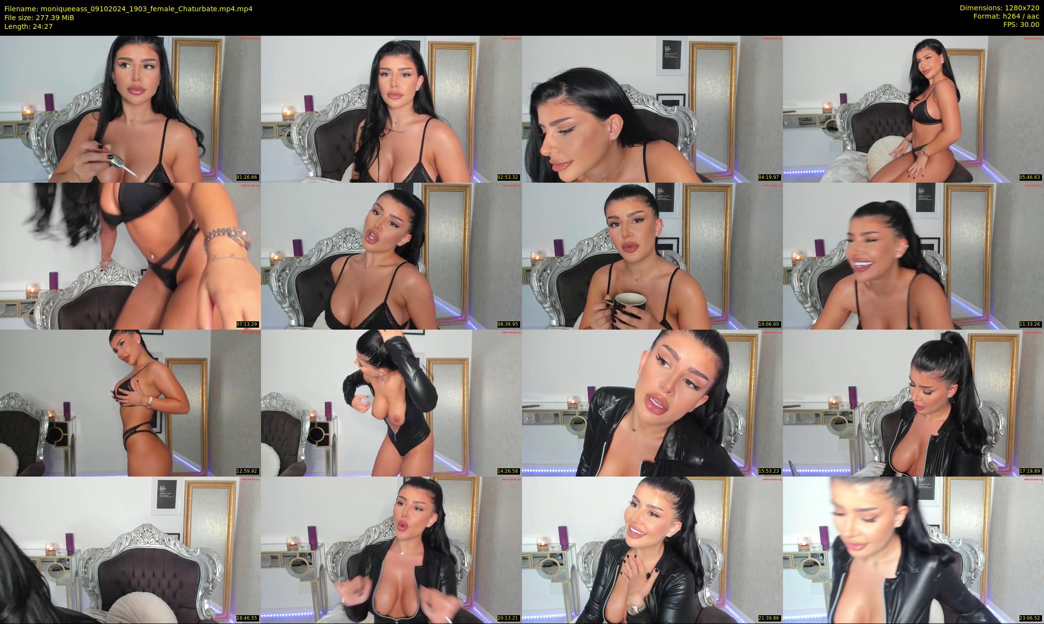 moniqueeass — 25 minute Chaturbate female cam show recording, 720p, Oct 9, 2024