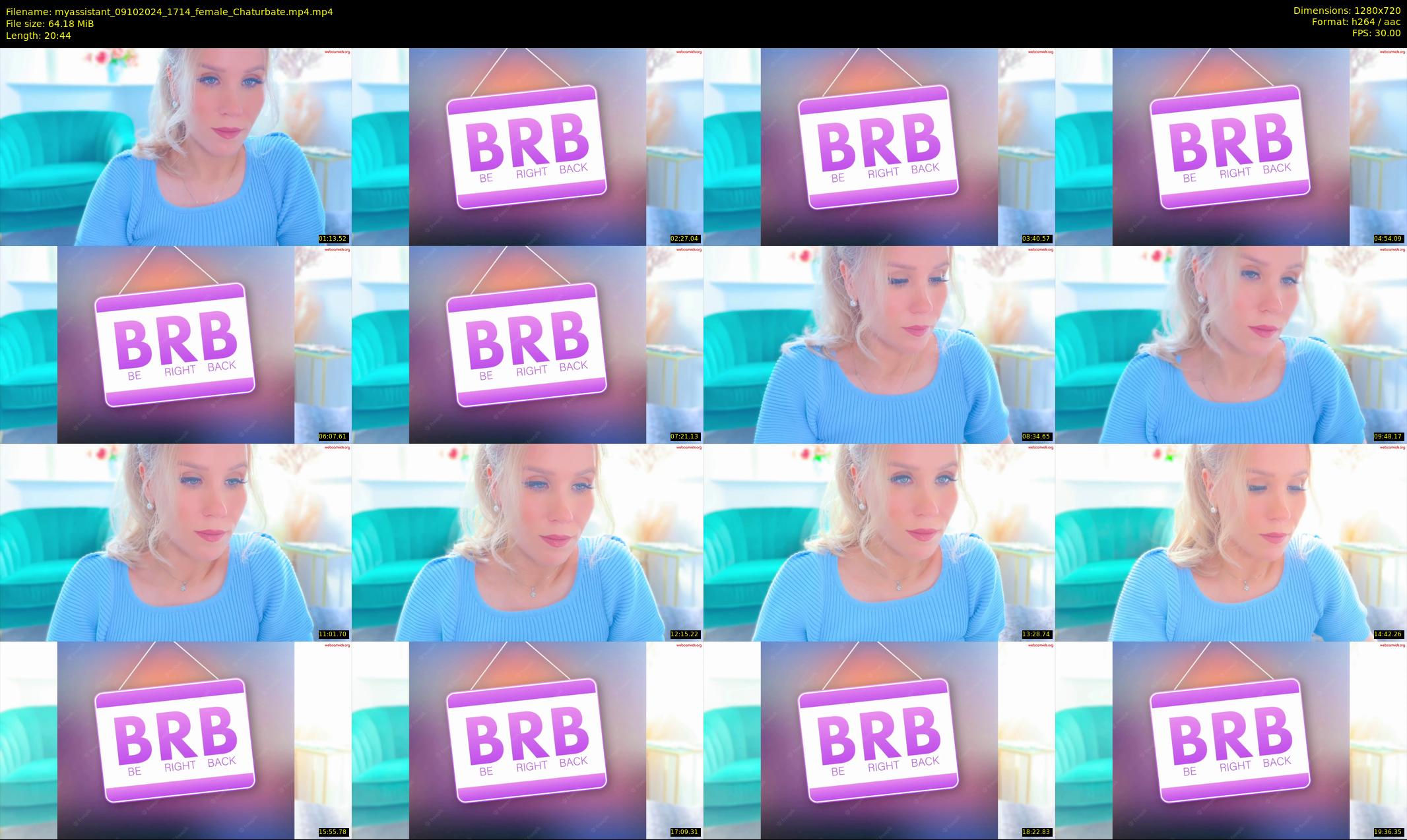 myassistant — 21 minute Chaturbate female cam show recording, 720p, Oct 9, 2024
