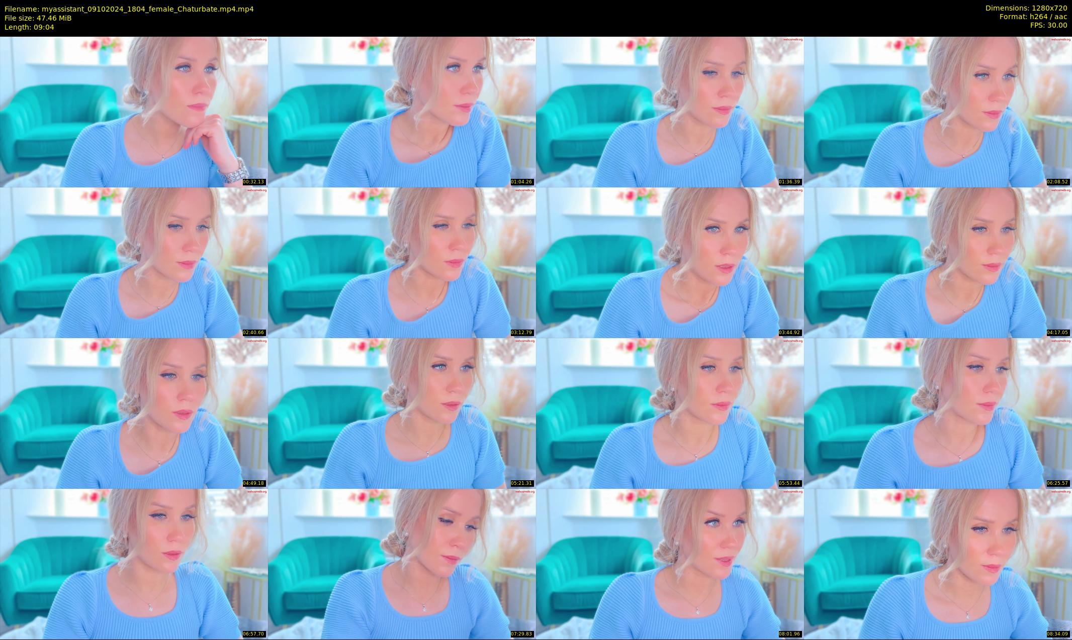 myassistant — 10 minute Chaturbate female cam show recording, 720p, Oct 9, 2024