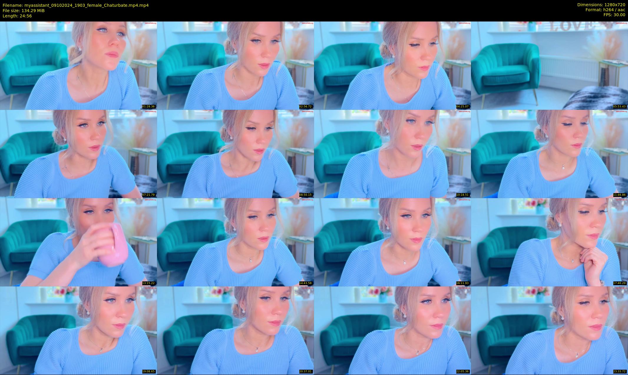 myassistant — 25 minute Chaturbate female cam show recording, 720p, Oct 9, 2024