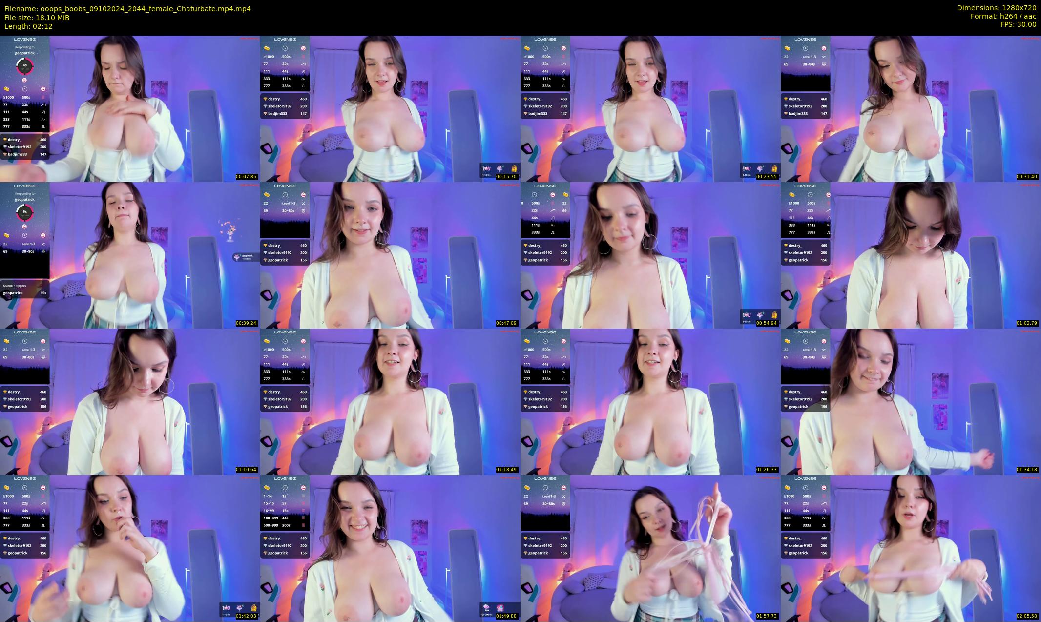 ooops_boobs — 3 minute Chaturbate female cam show recording, 720p, Oct 9, 2024