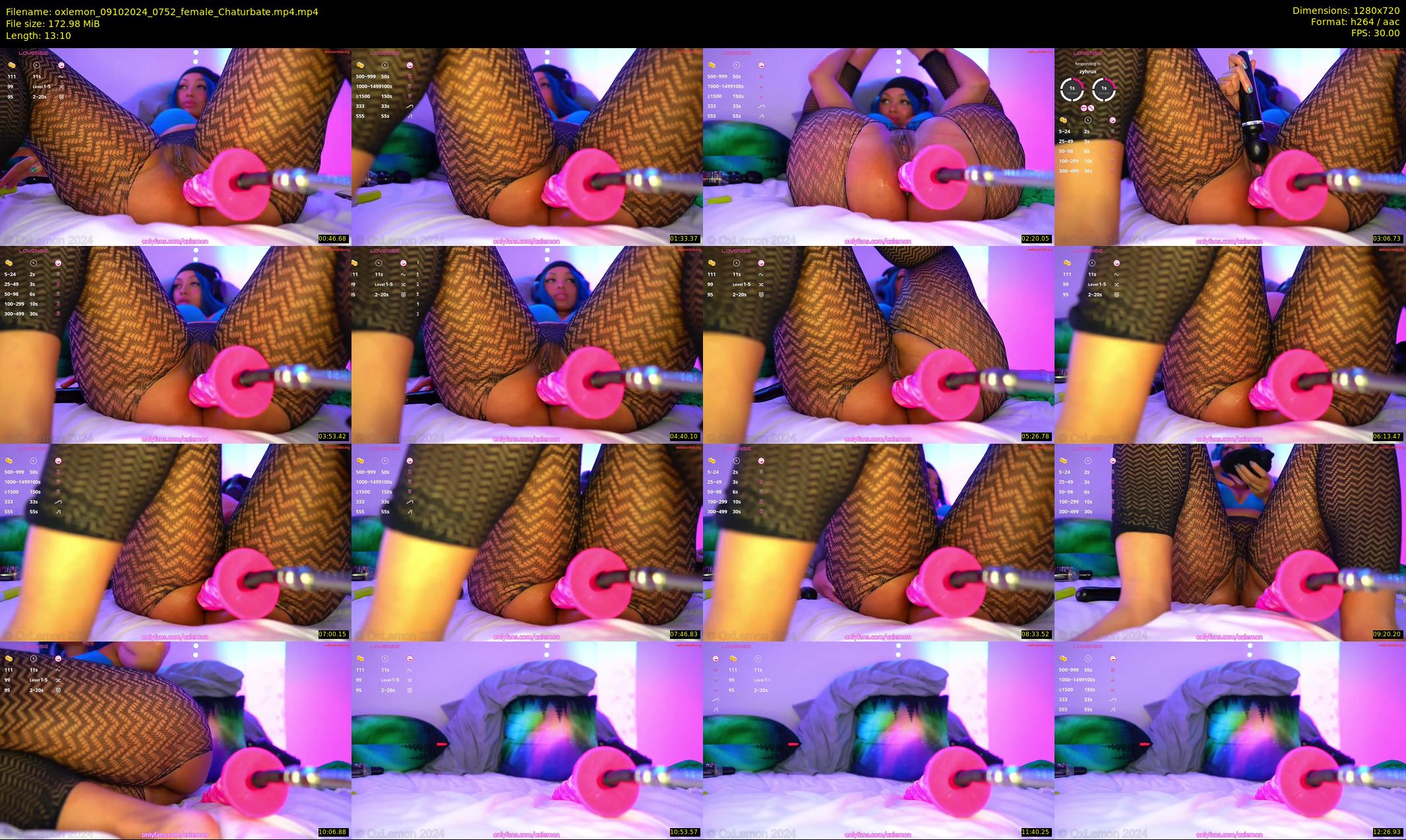 oxlemon — 14 minute Chaturbate female cam show recording, 720p, Oct 9, 2024