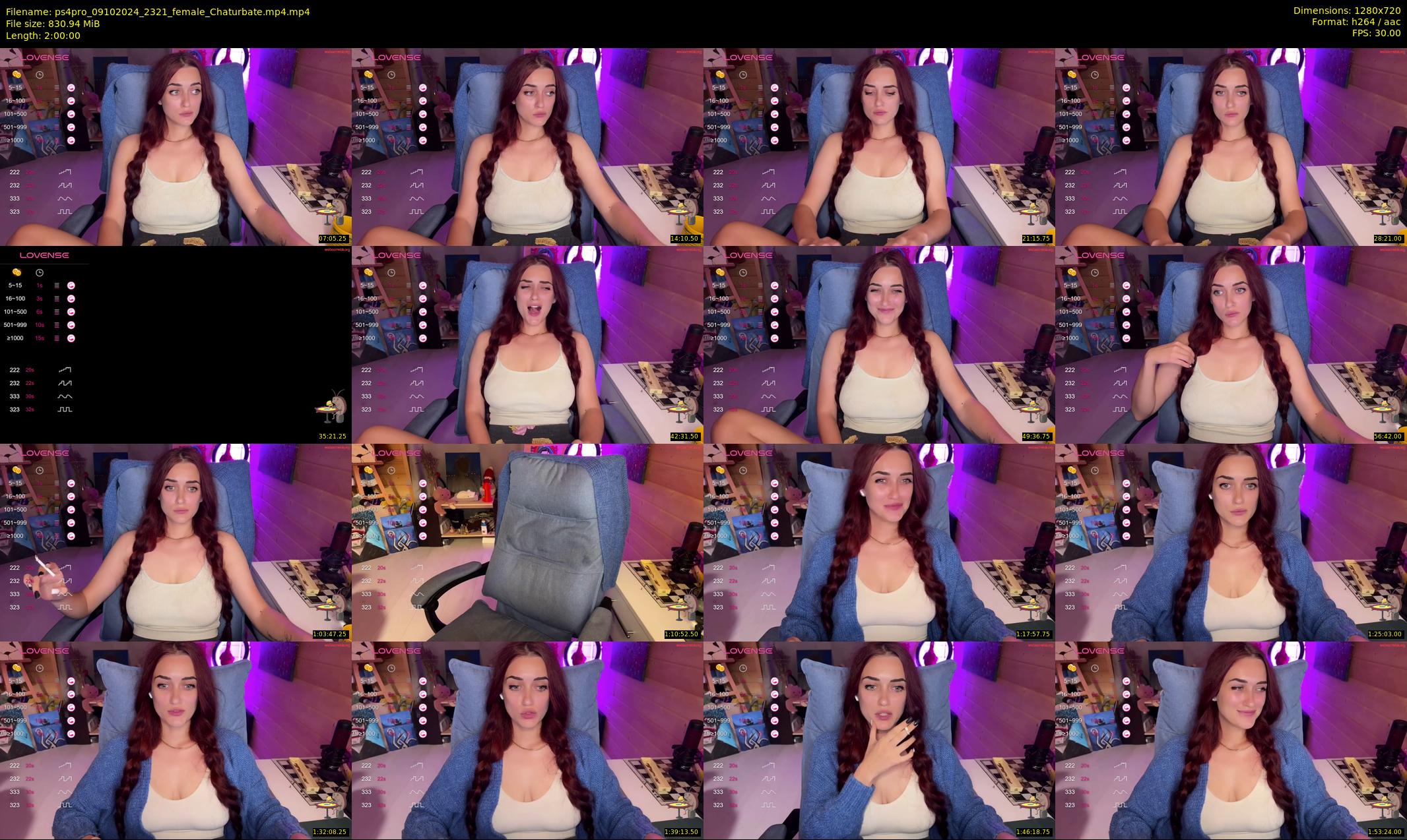 ps4pro — 120 minute Chaturbate female cam show recording, 720p, Oct 9, 2024