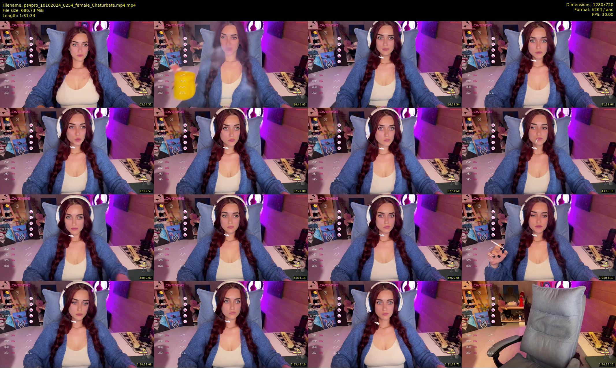 ps4pro — 92 minute Chaturbate female cam show recording, 720p, Oct 10, 2024