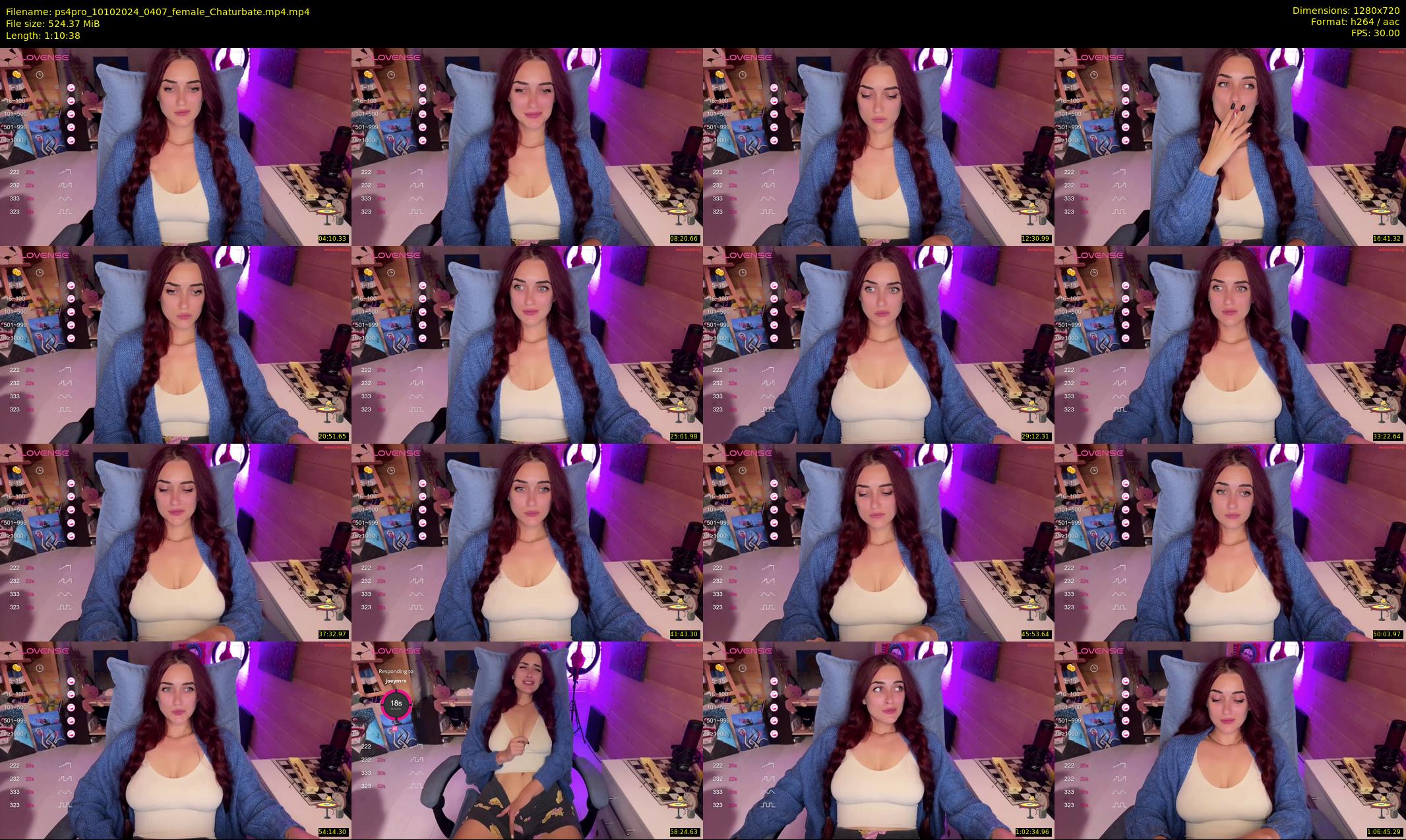 ps4pro — 71 minute Chaturbate female cam show recording, 720p, Oct 10, 2024