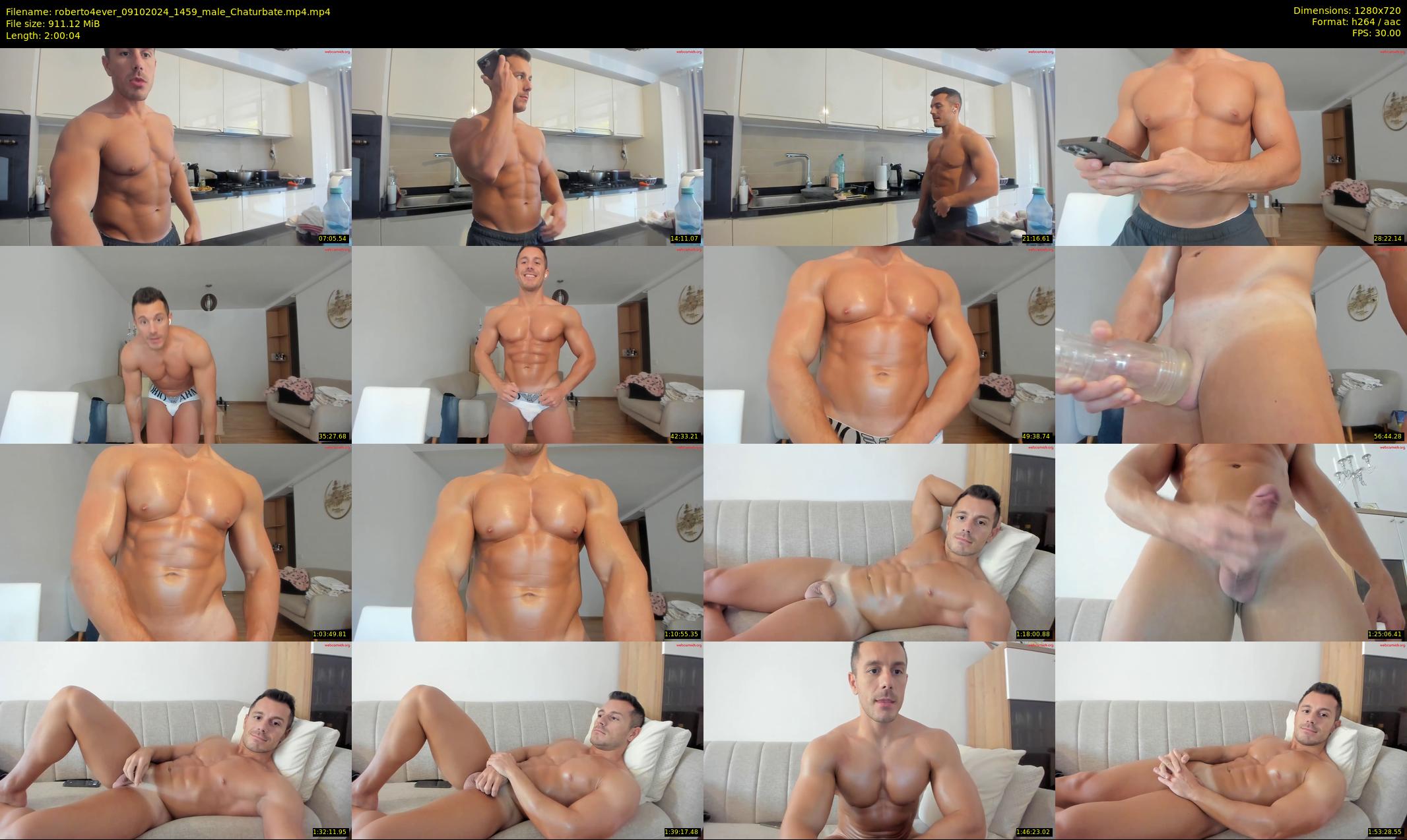 roberto4ever — 121 minute Chaturbate male cam show recording, 720p, Oct 9, 2024