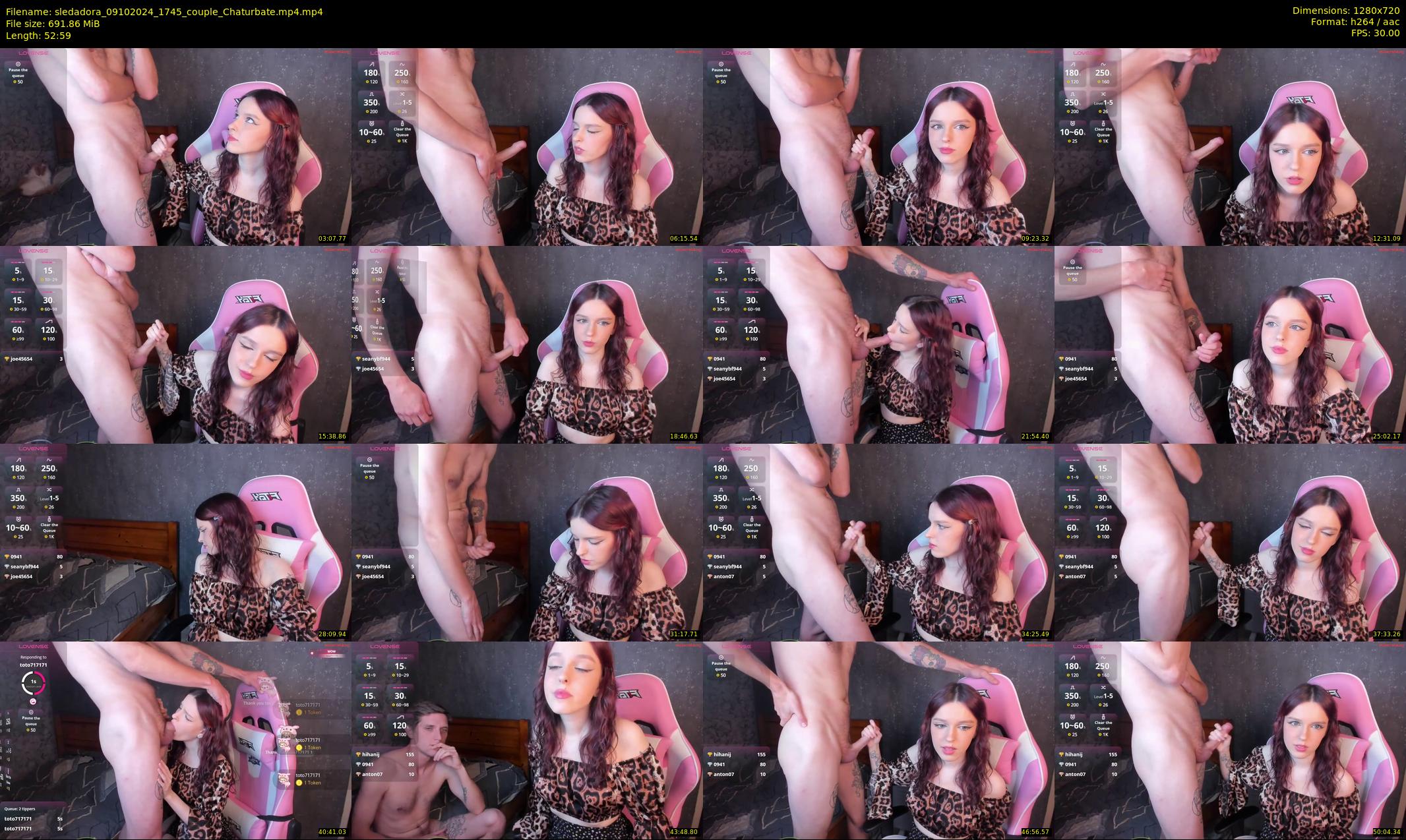 sledadora — 53 minute Chaturbate couple cam show recording, 720p, Oct 9, 2024