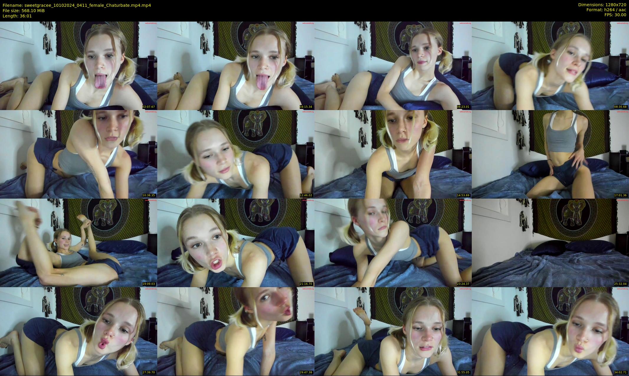 sweetgracee — 37 minute Chaturbate female cam show recording, 720p, Oct 10, 2024