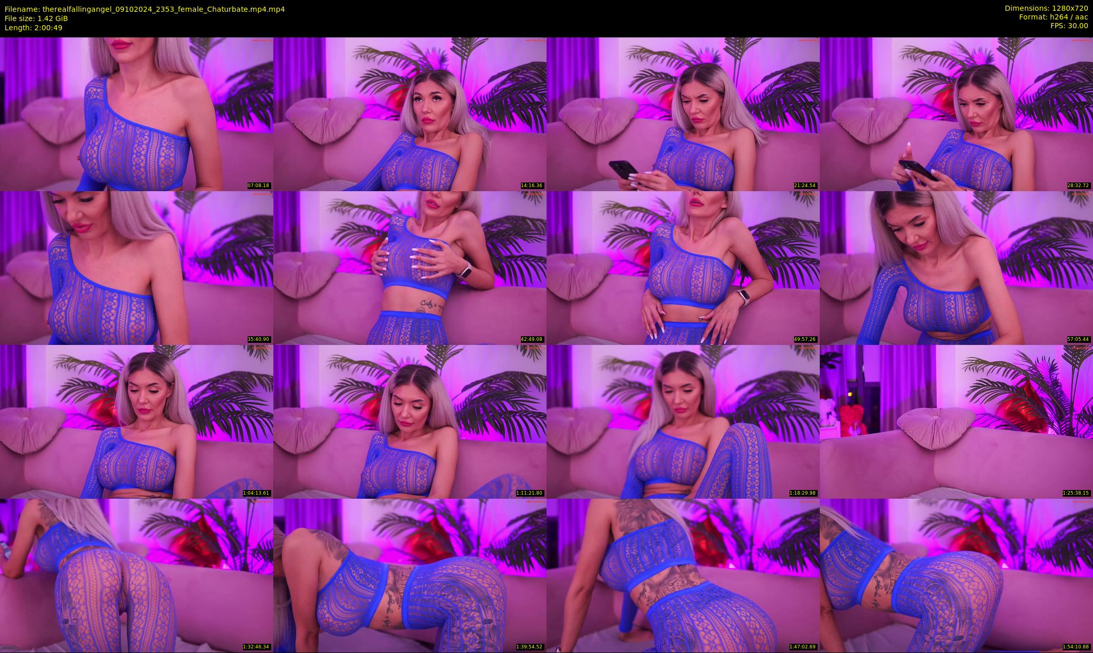 therealfallingangel — 121 minute Chaturbate female cam show recording, 720p, Oct 9, 2024