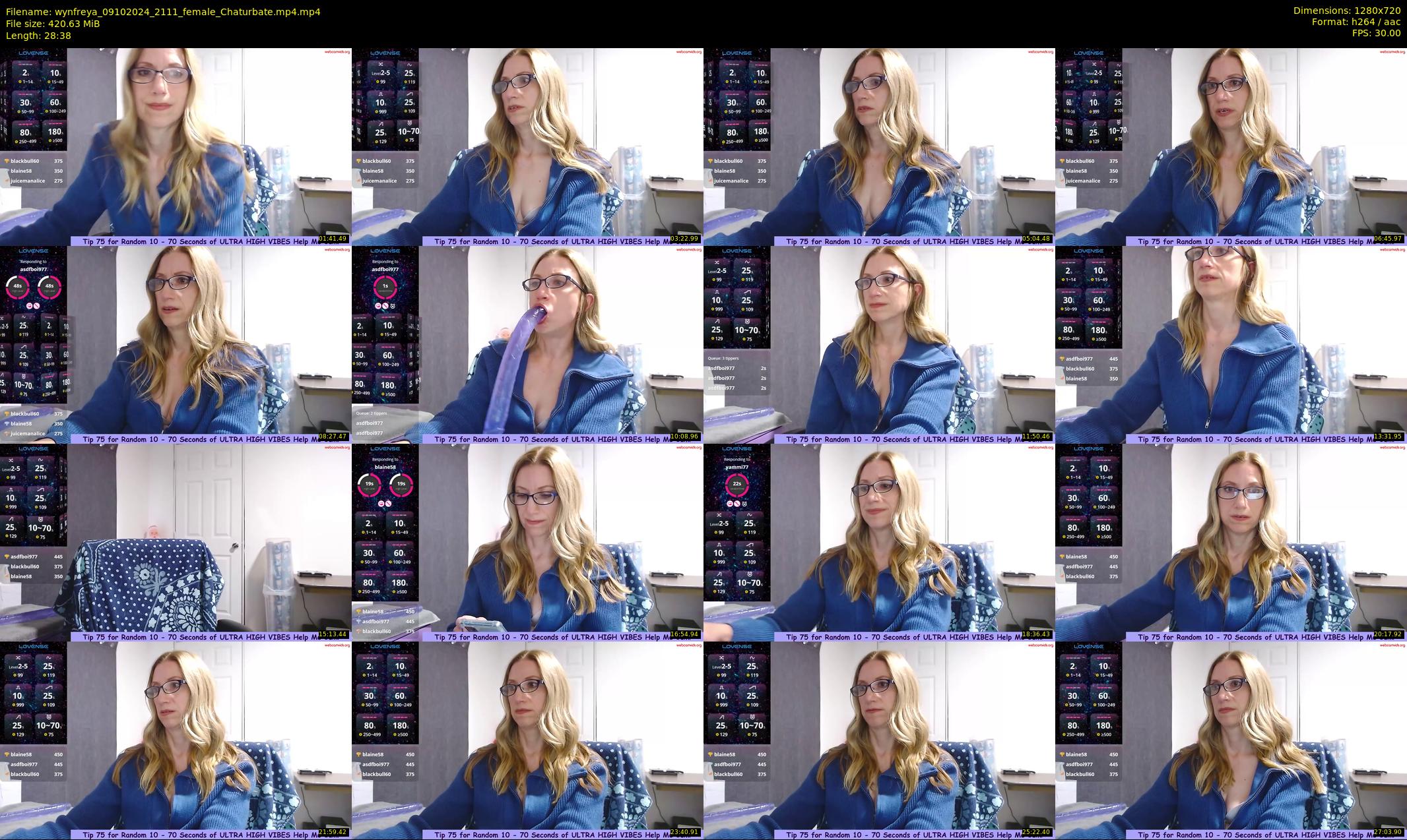 wynfreya — 29 minute Chaturbate female cam show recording, 720p, Oct 9, 2024