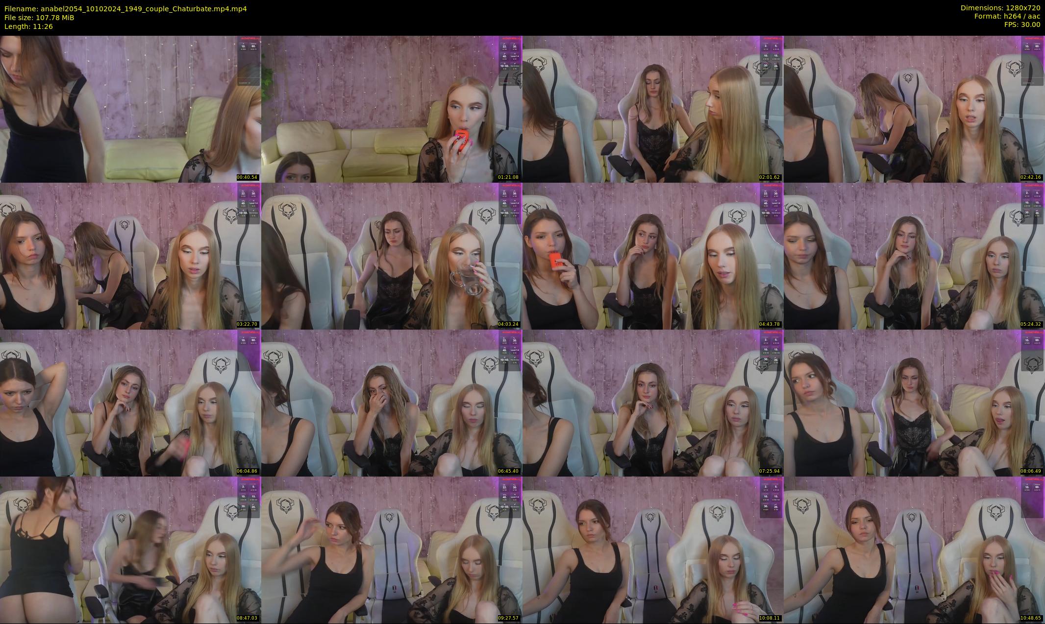 anabel2054 — 12 minute Chaturbate female cam show recording, 720p, Oct 10, 2024