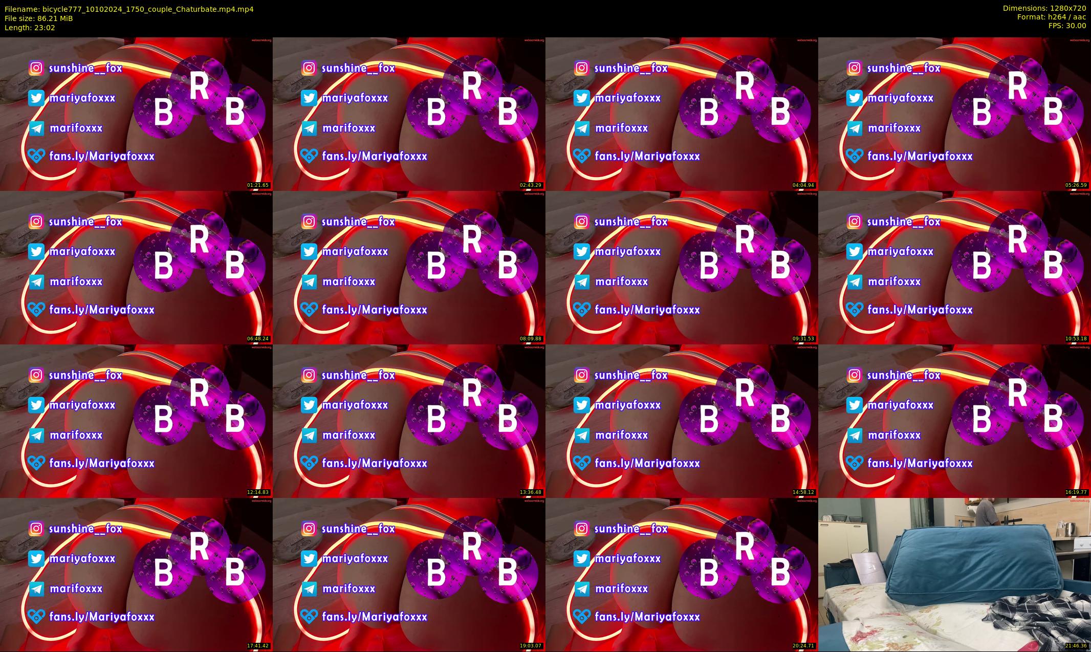 bicycle777 — 24 minute Chaturbate couple cam show recording, 720p, Oct 10, 2024