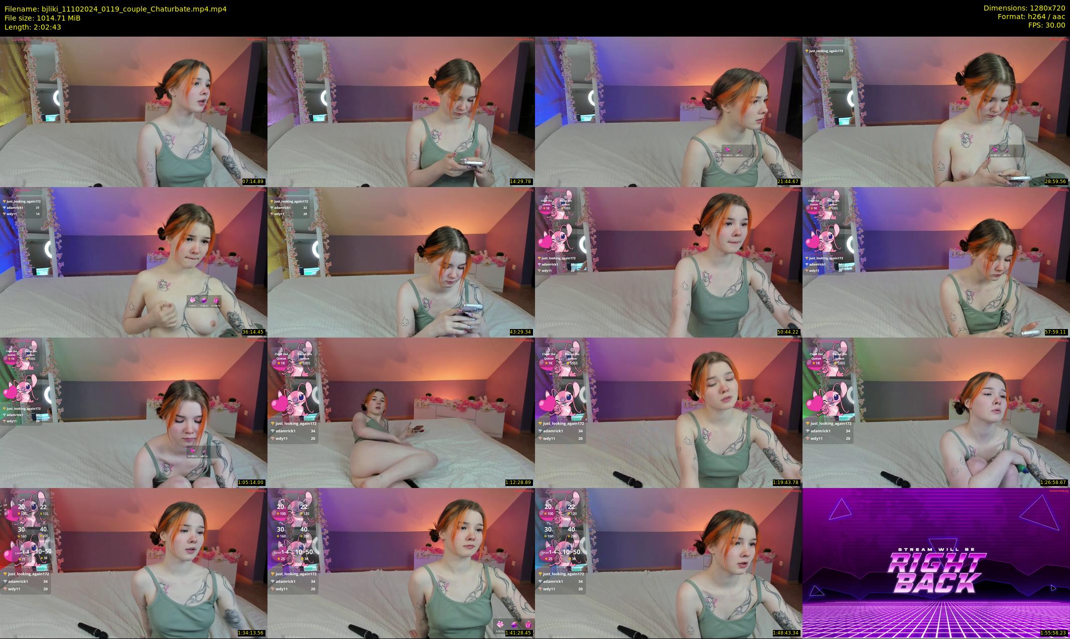 bjliki — 123 minute Chaturbate couple cam show recording, 720p, Oct 11, 2024