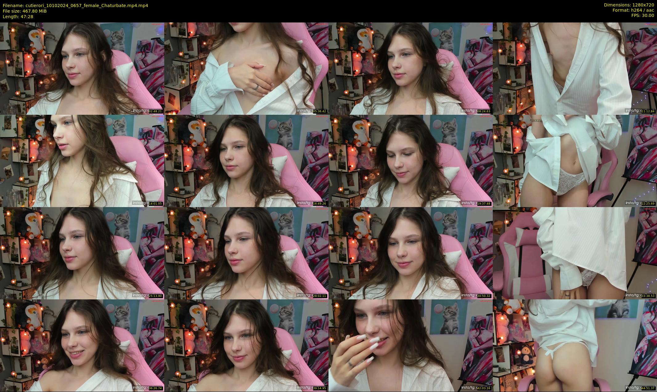 cutierori — 48 minute Chaturbate female cam show recording, 720p, Oct 10, 2024