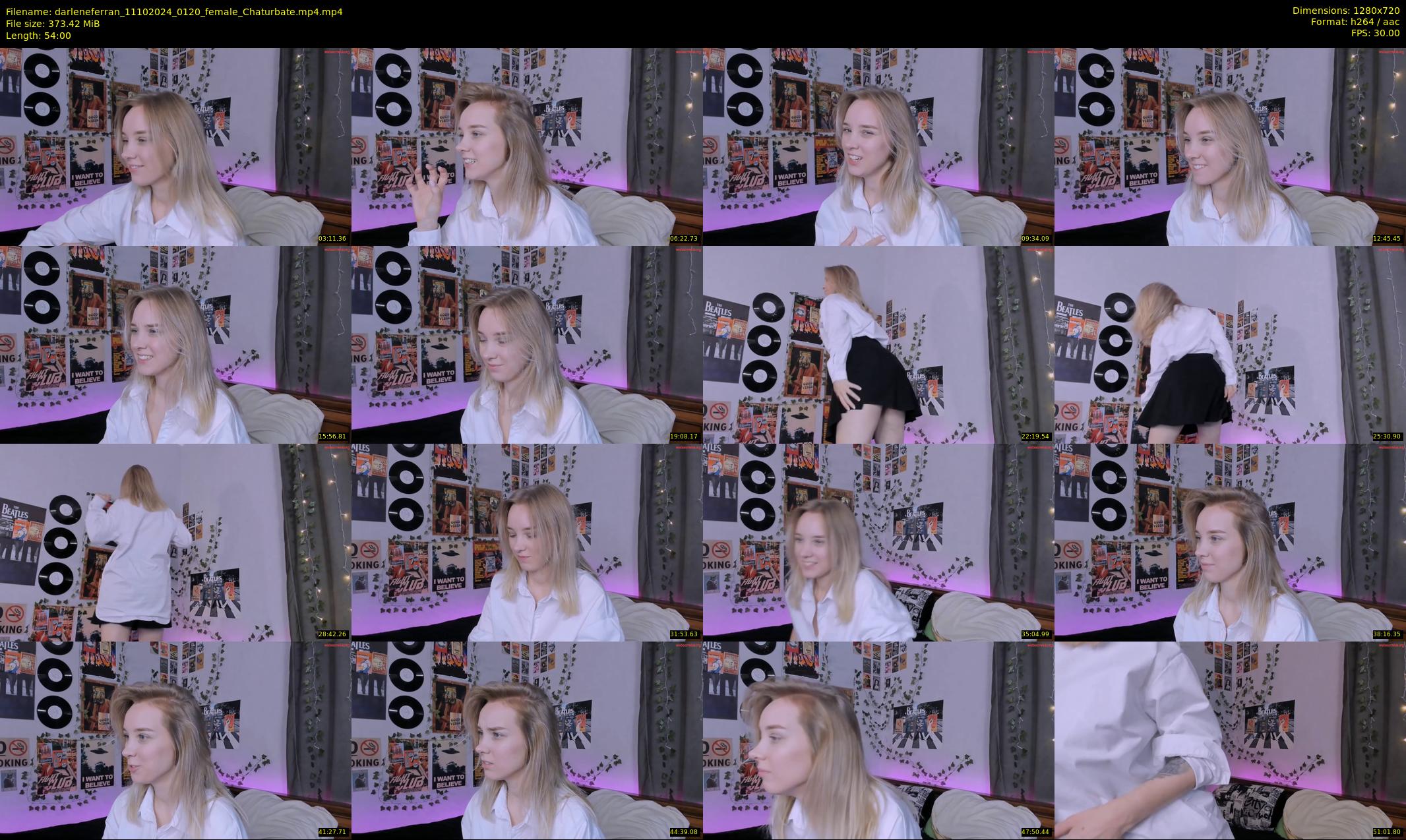 darleneferran — 54 minute Chaturbate female cam show recording, 720p, Oct 11, 2024