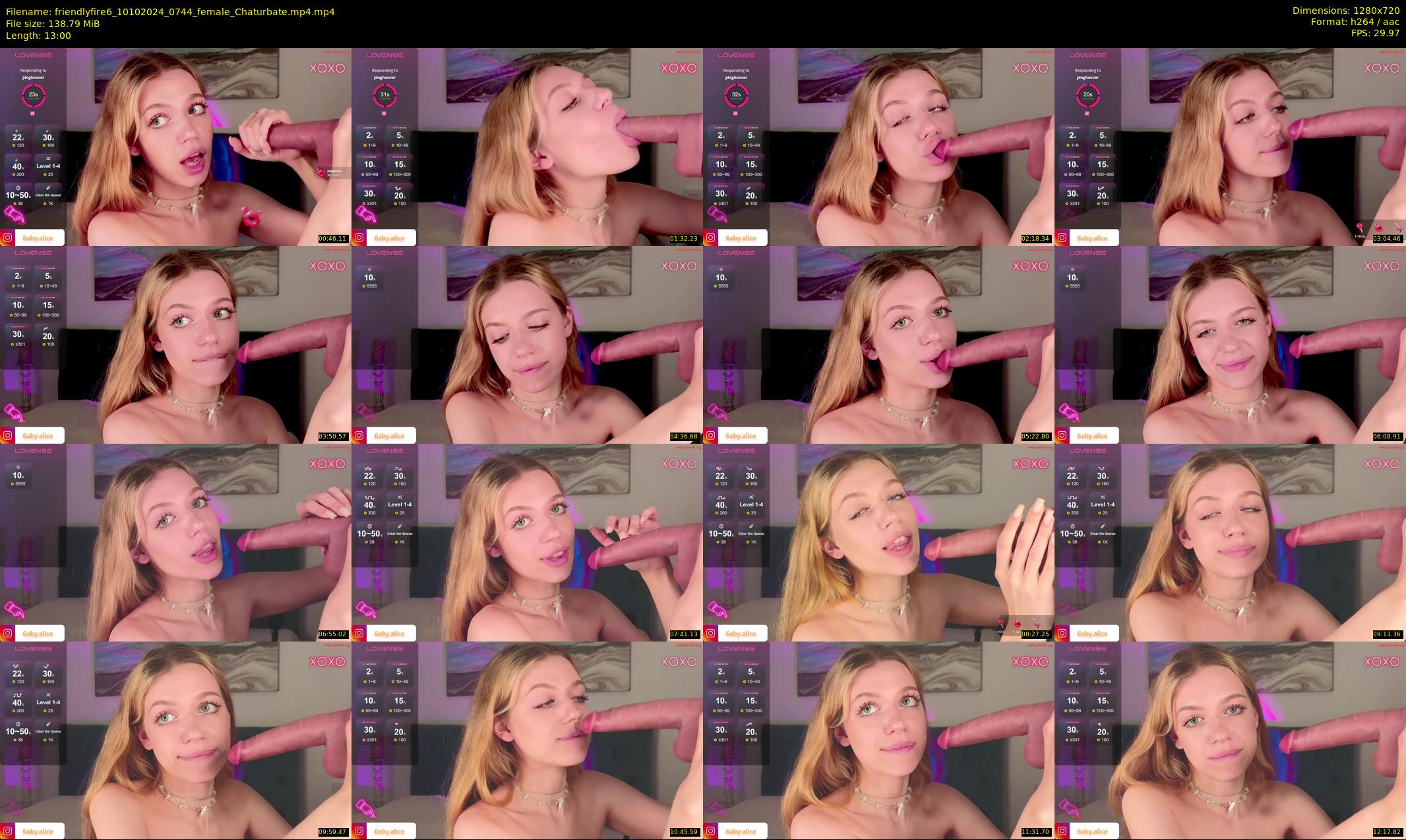 friendlyfire6 — 13 minute Chaturbate female cam show recording, 720p, Oct 10, 2024