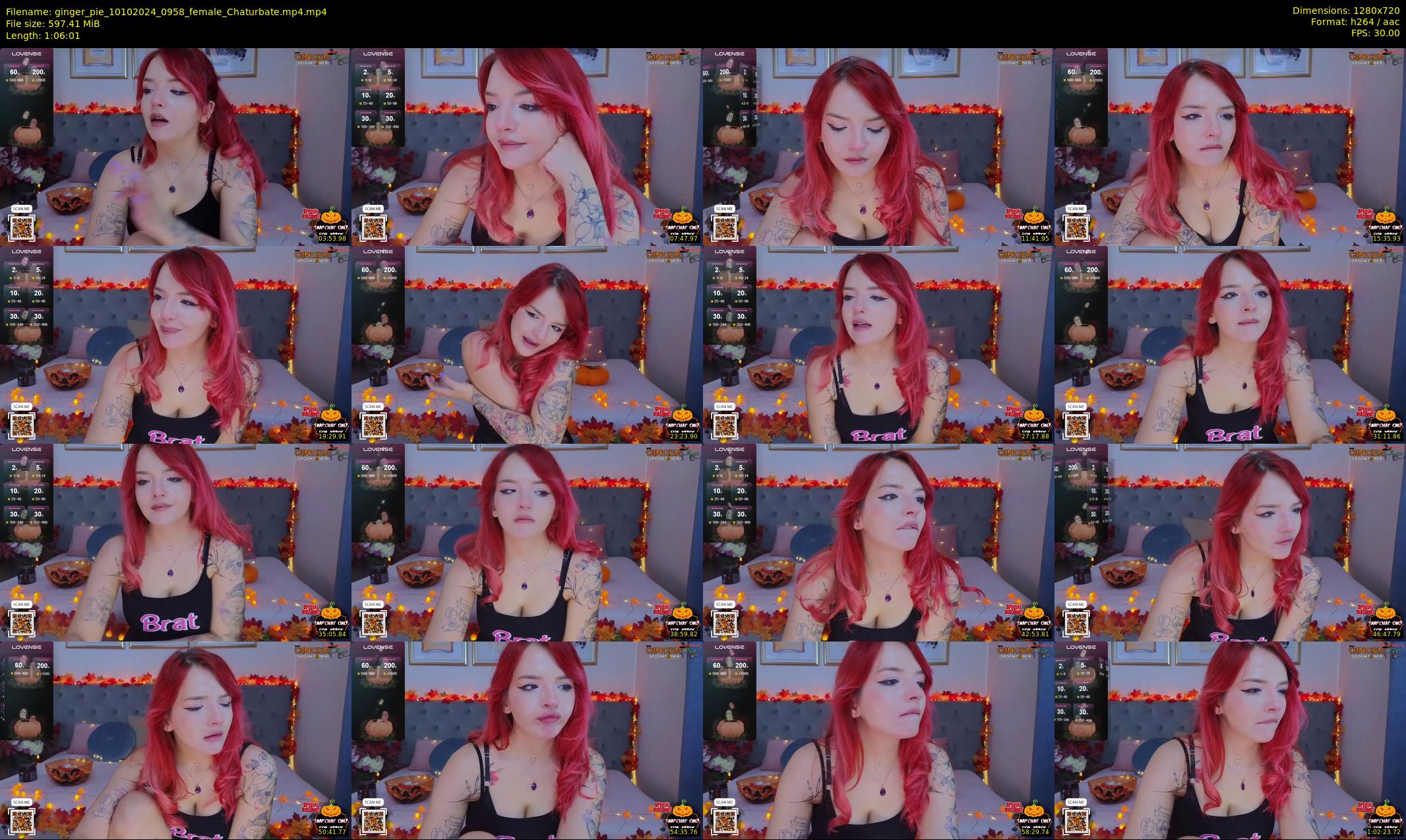 ginger_pie — 67 minute Chaturbate female cam show recording, 720p, Oct 10, 2024